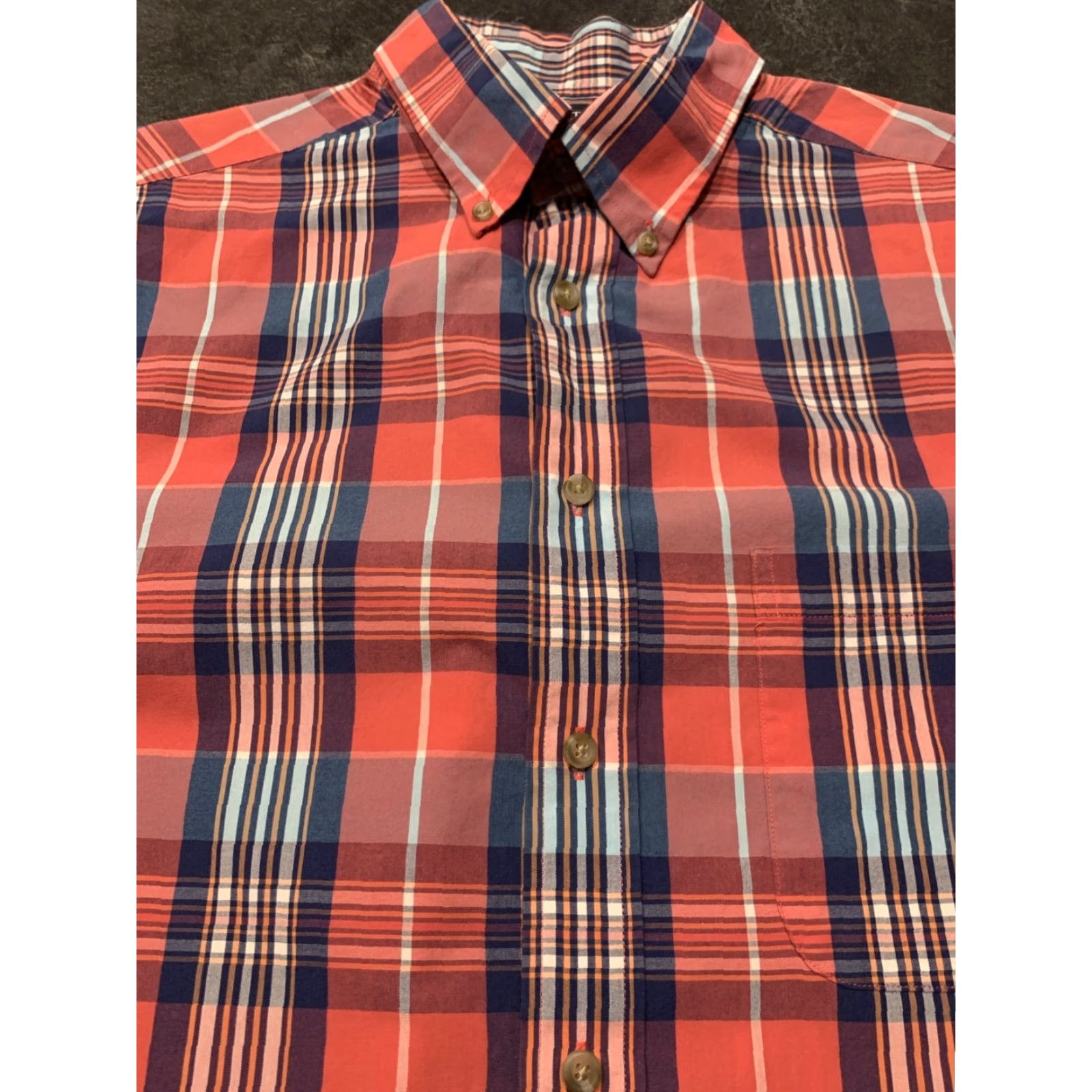 Roundtree & Yorke VINTAGE Roundtree & Yorke Shirt Mens Large L Button-Down Red Plaid Short Sleeve Size US L / EU 52-54 / 3 - 3 Thumbnail