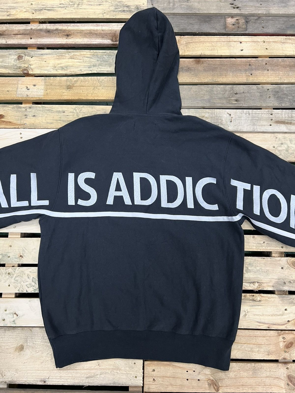 Japanese Brand GALLIS ADDICTION BIG SPELLOUT HOODIE Size US L / EU 52-54 / 3 - 10 Thumbnail