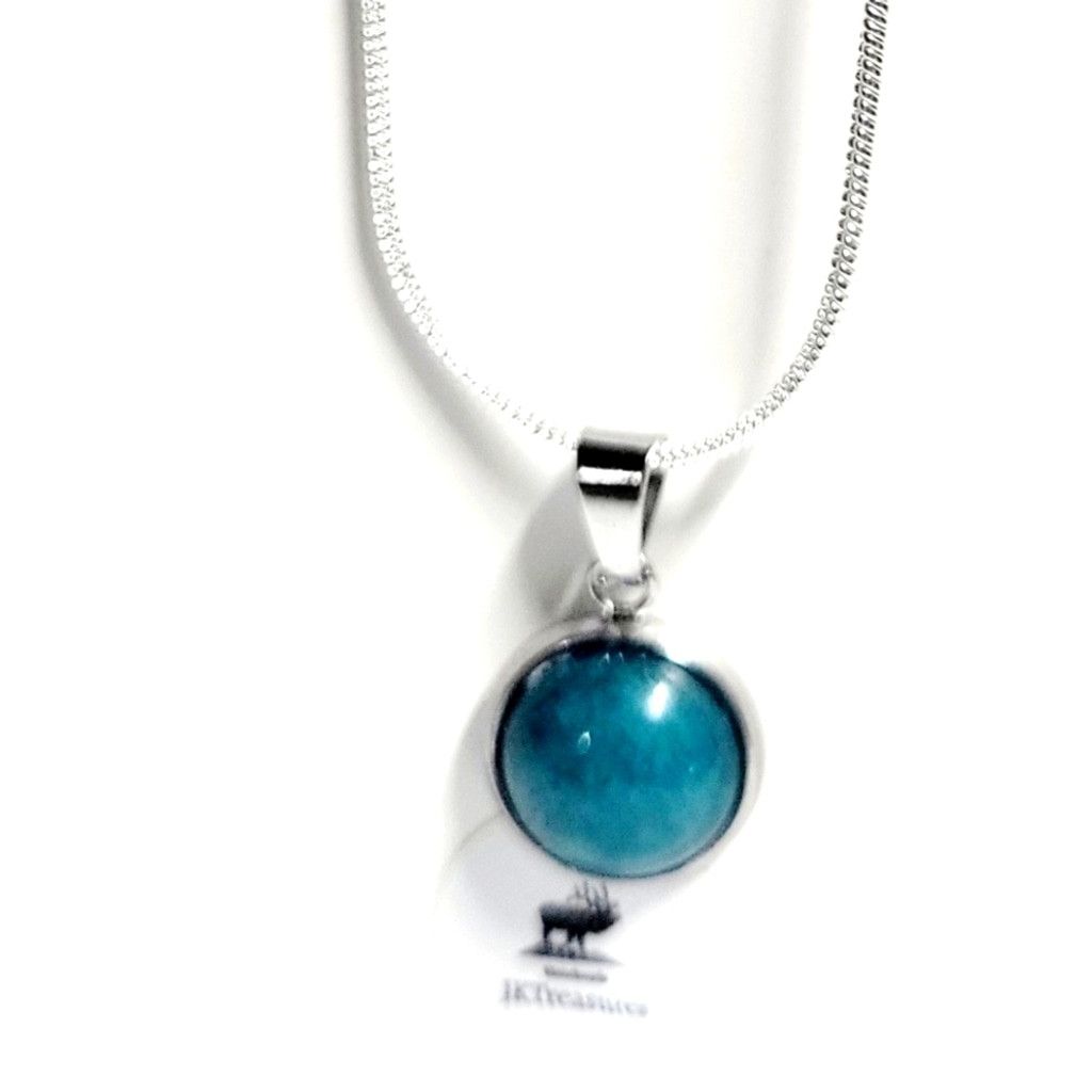Handmade Natural Adventurine Crystal Pendant Sterling Silver Necklace Size ONE SIZE - 1 Thumbnail