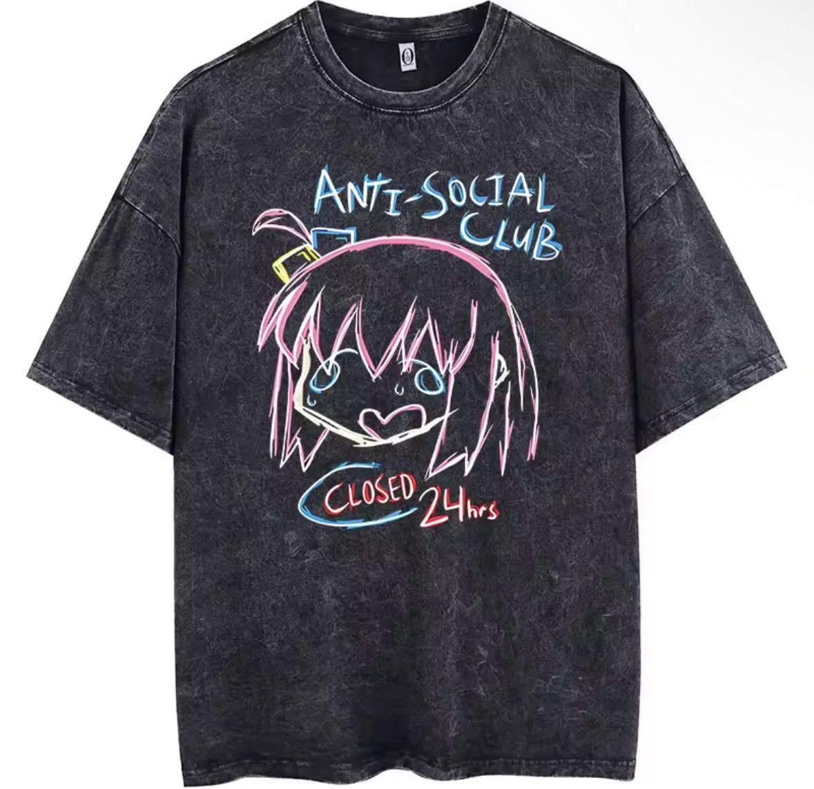 Japanese Brand Y2K Anime Bocchi The Rock Graffiti Washed T-Shirt Size US M / EU 48-50 / 2 - 1 Thumbnail