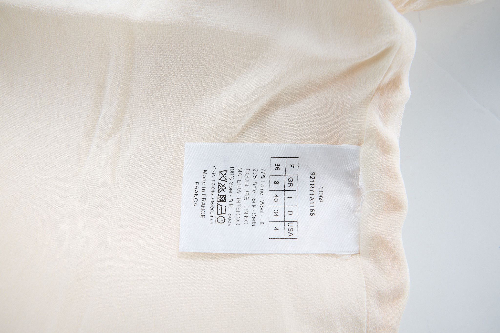 Dior Dior Straight Mini Dress - White Wool and Silk Size S / US 4 / IT 40 - 5 Thumbnail