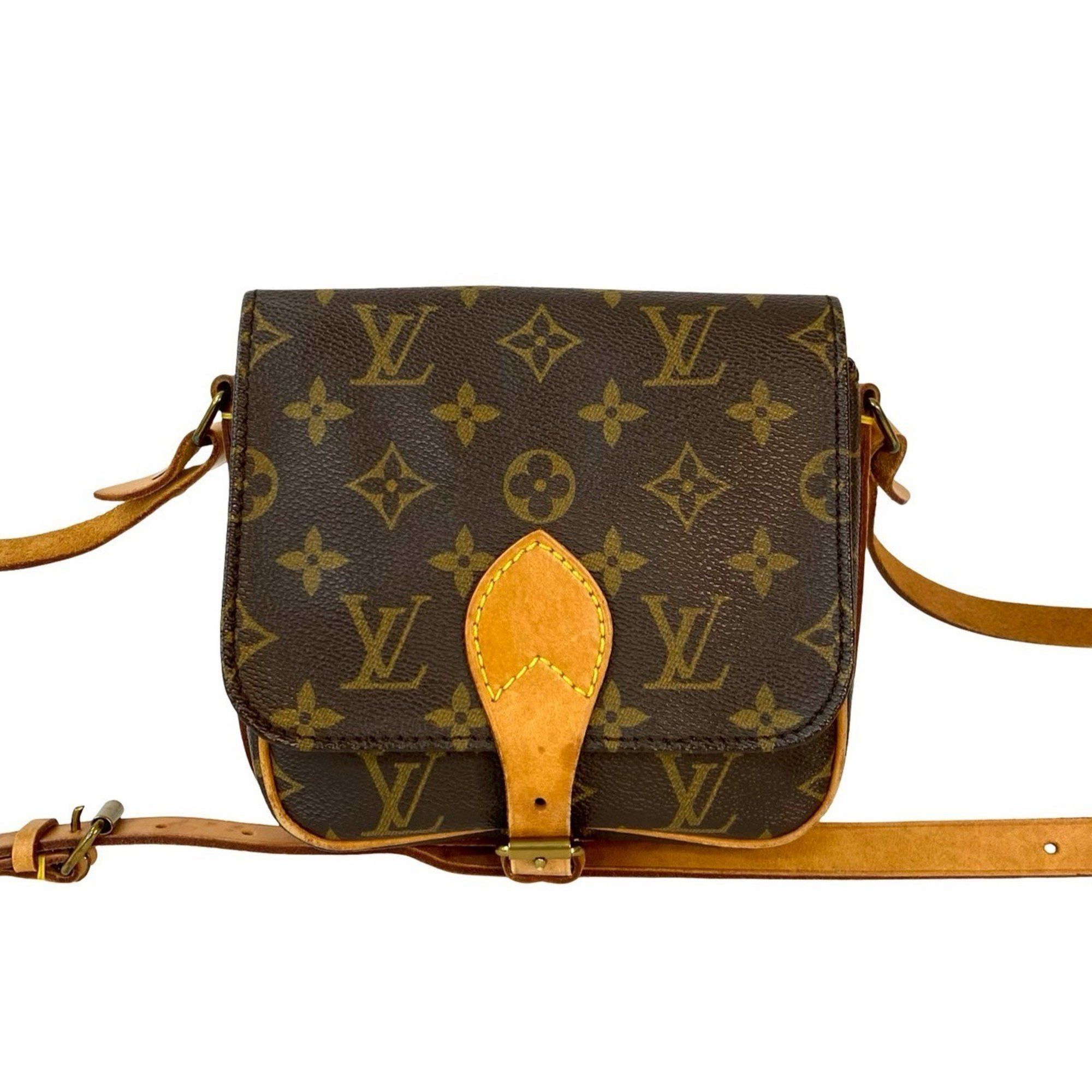 Louis Vuitton LOUIS VUITTON Vintage Catsiere Monogram Leather Shoulder Bag/Pochette Brown 09998 Size ONE SIZE - 1 Thumbnail