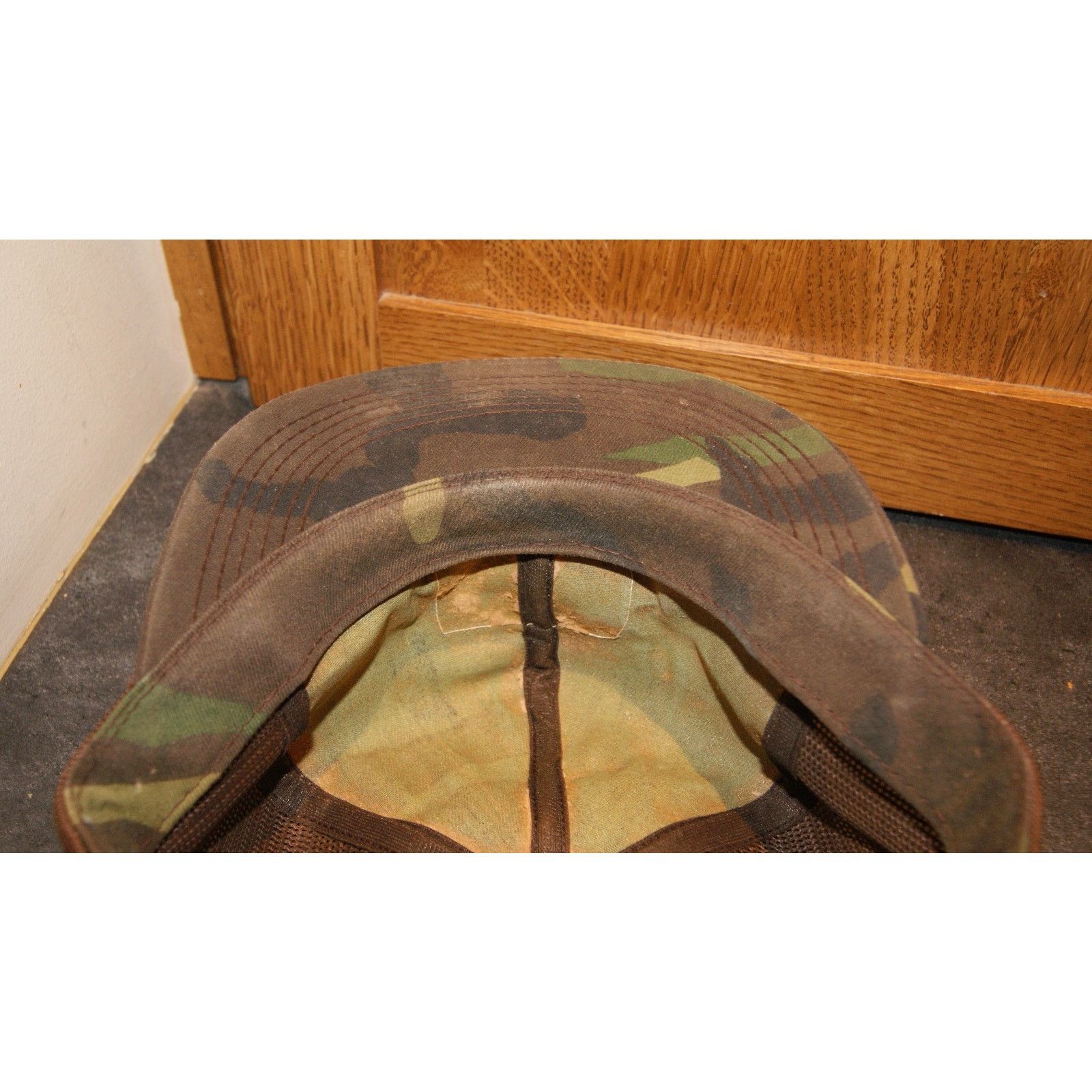 Vintage VTG Patch Brown Camo Mesh Trucker Hat Cap KProdcuts USA Size ONE SIZE - 7 Thumbnail
