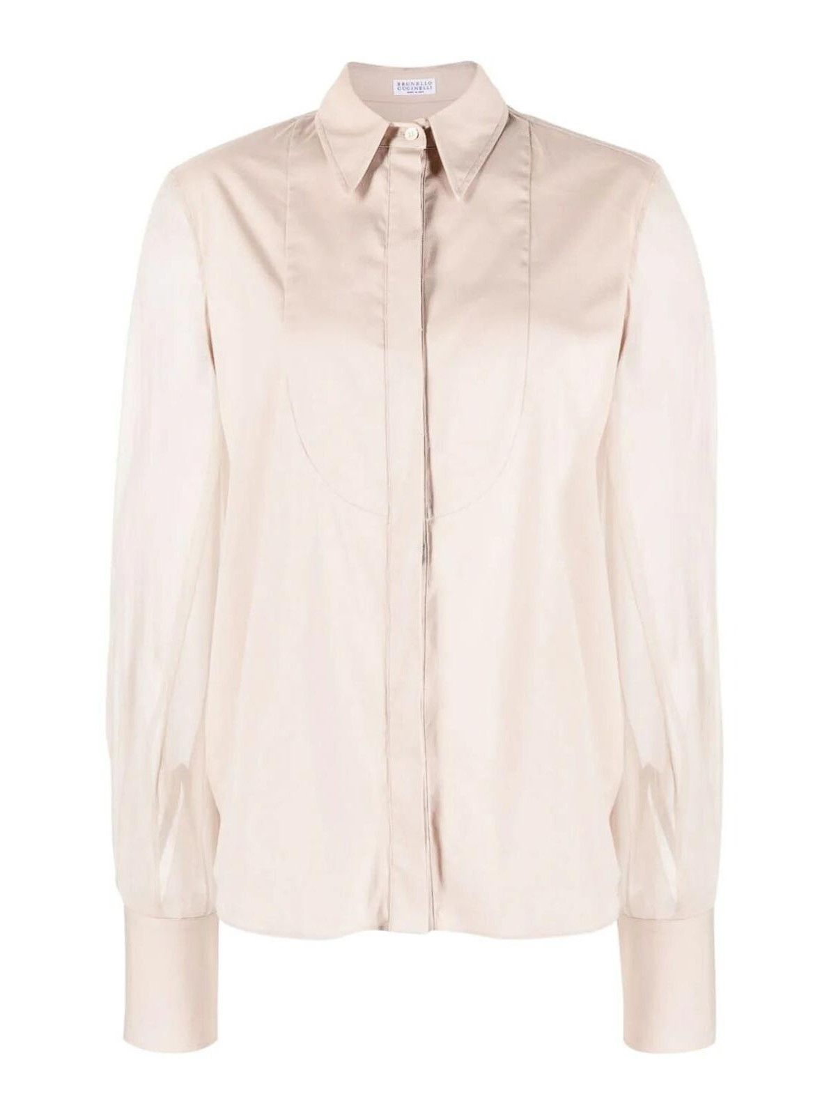 Brunello Cucinelli o1y0725 Shirt in Sand Size XXL / US 16-18 / IT 52-54 - 1 Thumbnail