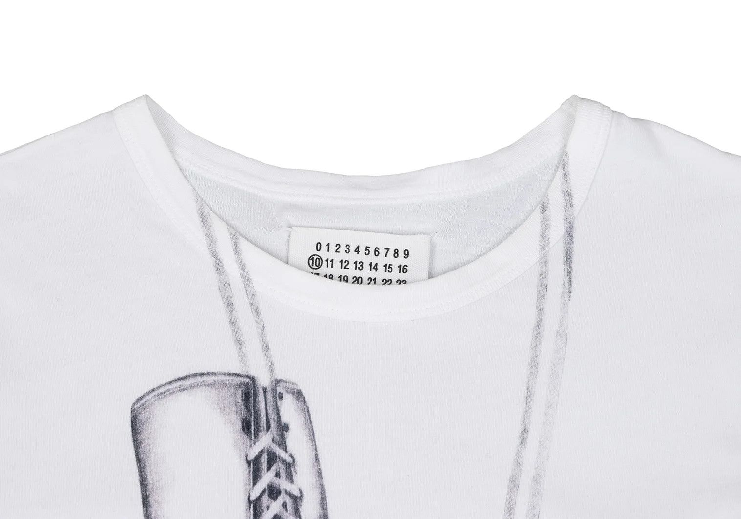 Maison Margiela Cotton Graphic Print T-Shirt in White Size 46 Size US S / EU 44-46 / 1 - 3 Thumbnail