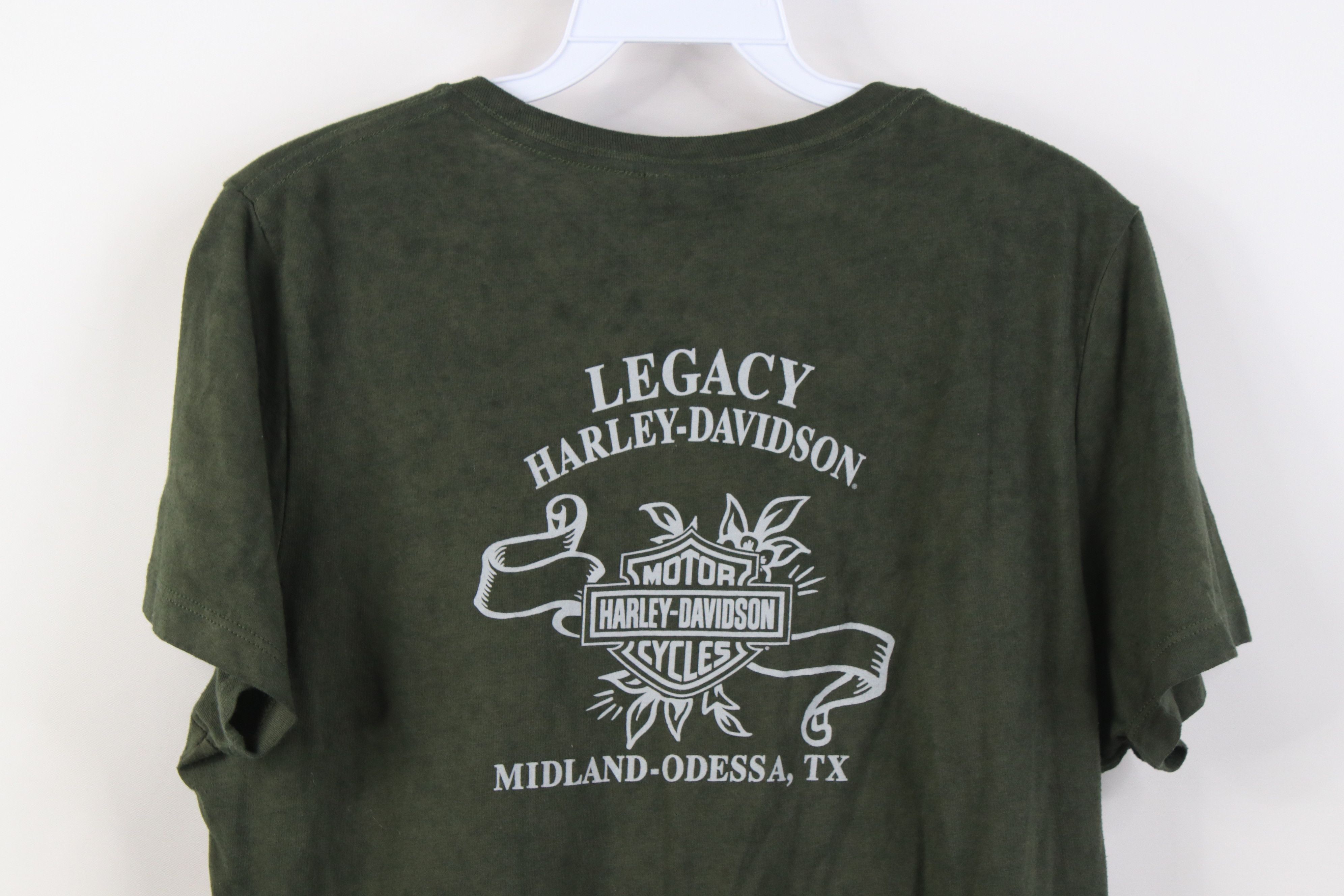 Harley Davidson Y2K Harley Davidson Spell Out Acid Wash T-Shirt Green Size M / US 6-8 / IT 42-44 - 11 Thumbnail