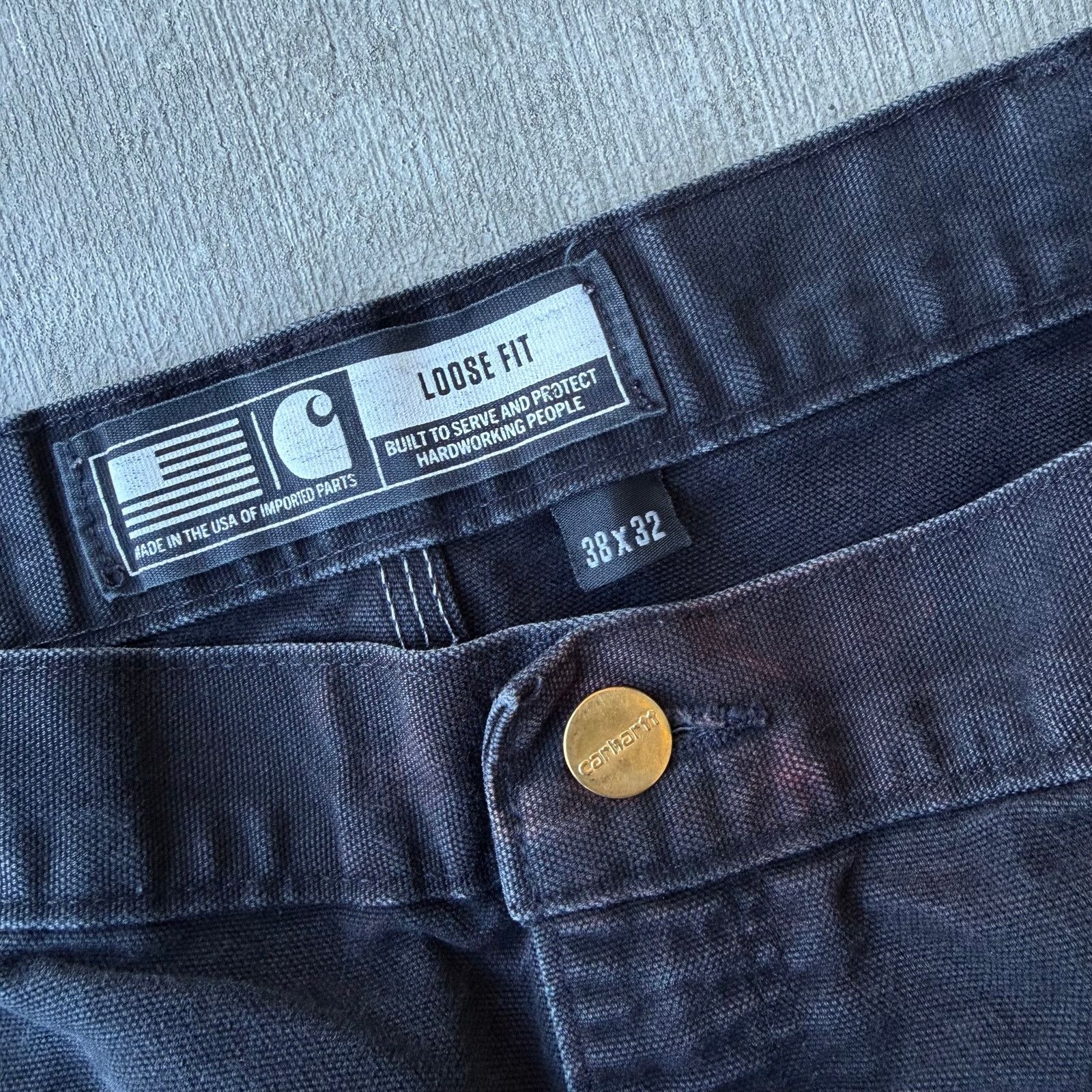 Carhartt × Vintage Carhartt black double knee work wear carpenter pants Size US 36 / EU 52 - 9 Thumbnail