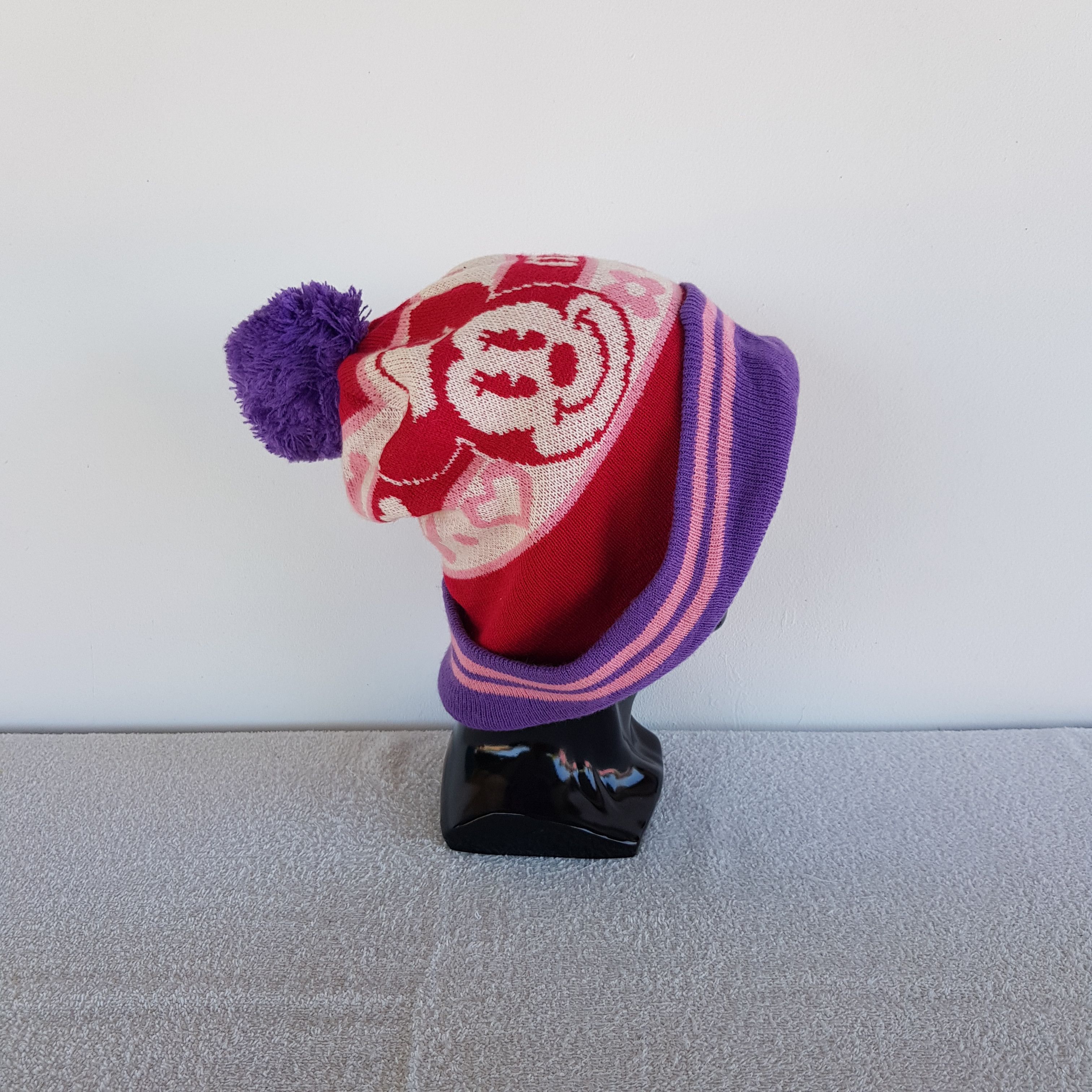 Disney Vintage Minnie Mouse Beanie 90s Disney Cartoon Snow Caps Hat Size ONE SIZE - 3 Thumbnail