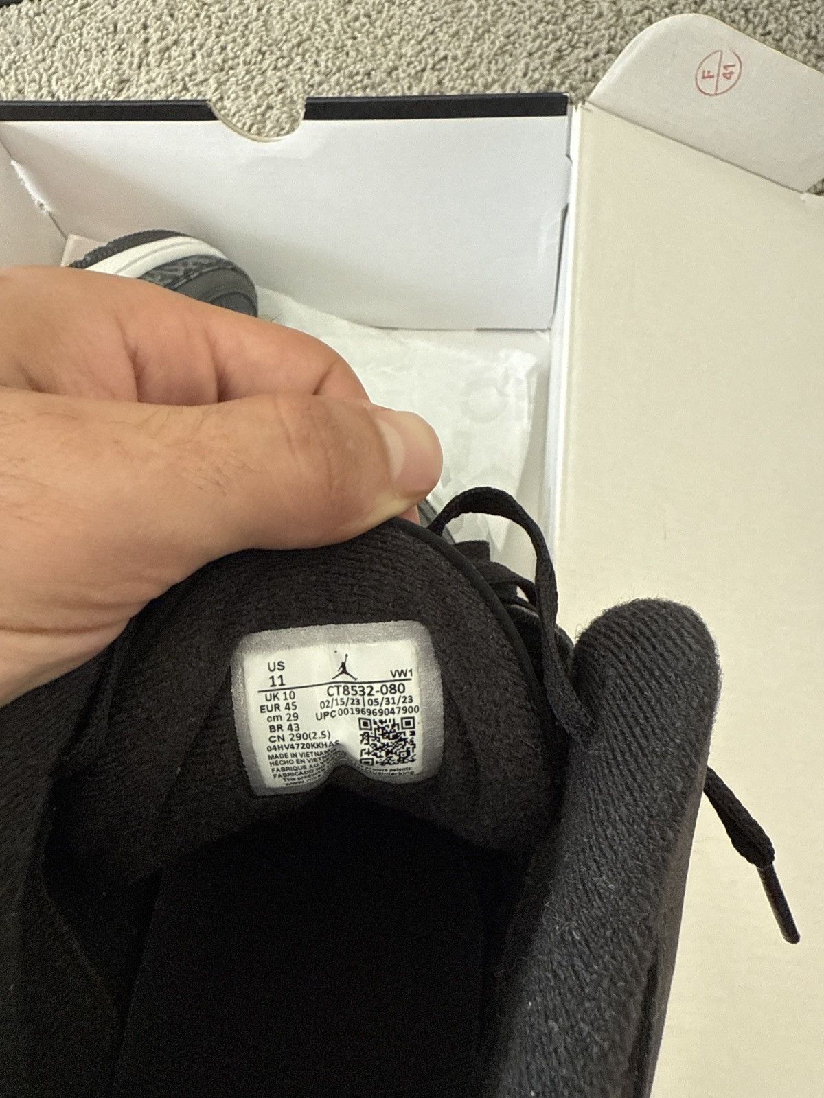 Jordan Brand Jordan 3 FEAR Size US 11 / EU 44 - 7 Thumbnail