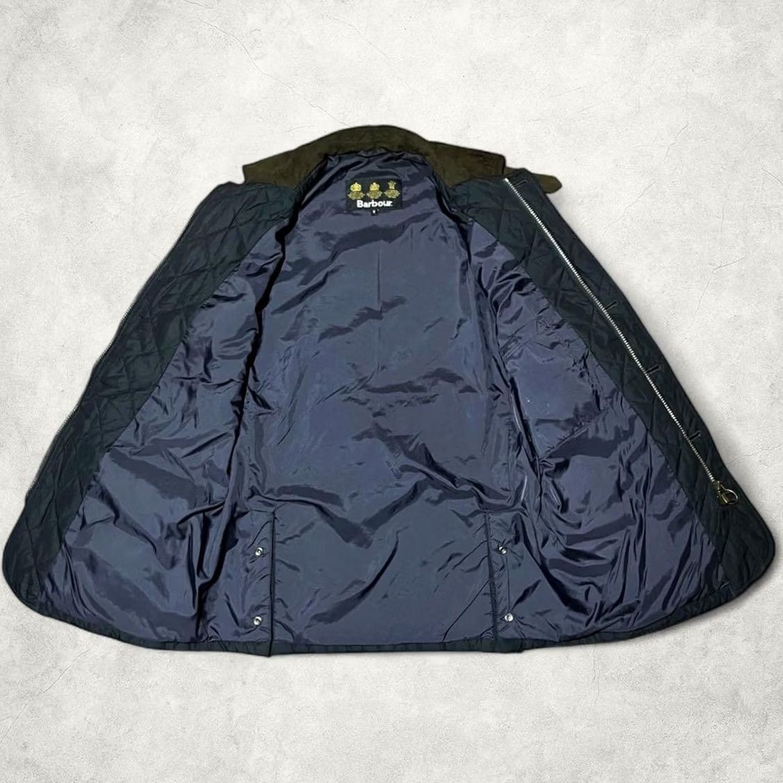 Barbour Barbour Quilted Jacket Navy Blue Diamond Quilt Coat Men's Size US M Liddesdale – Vintage Jacket Size US M / EU 48-50 / 2 - 3 Thumbnail