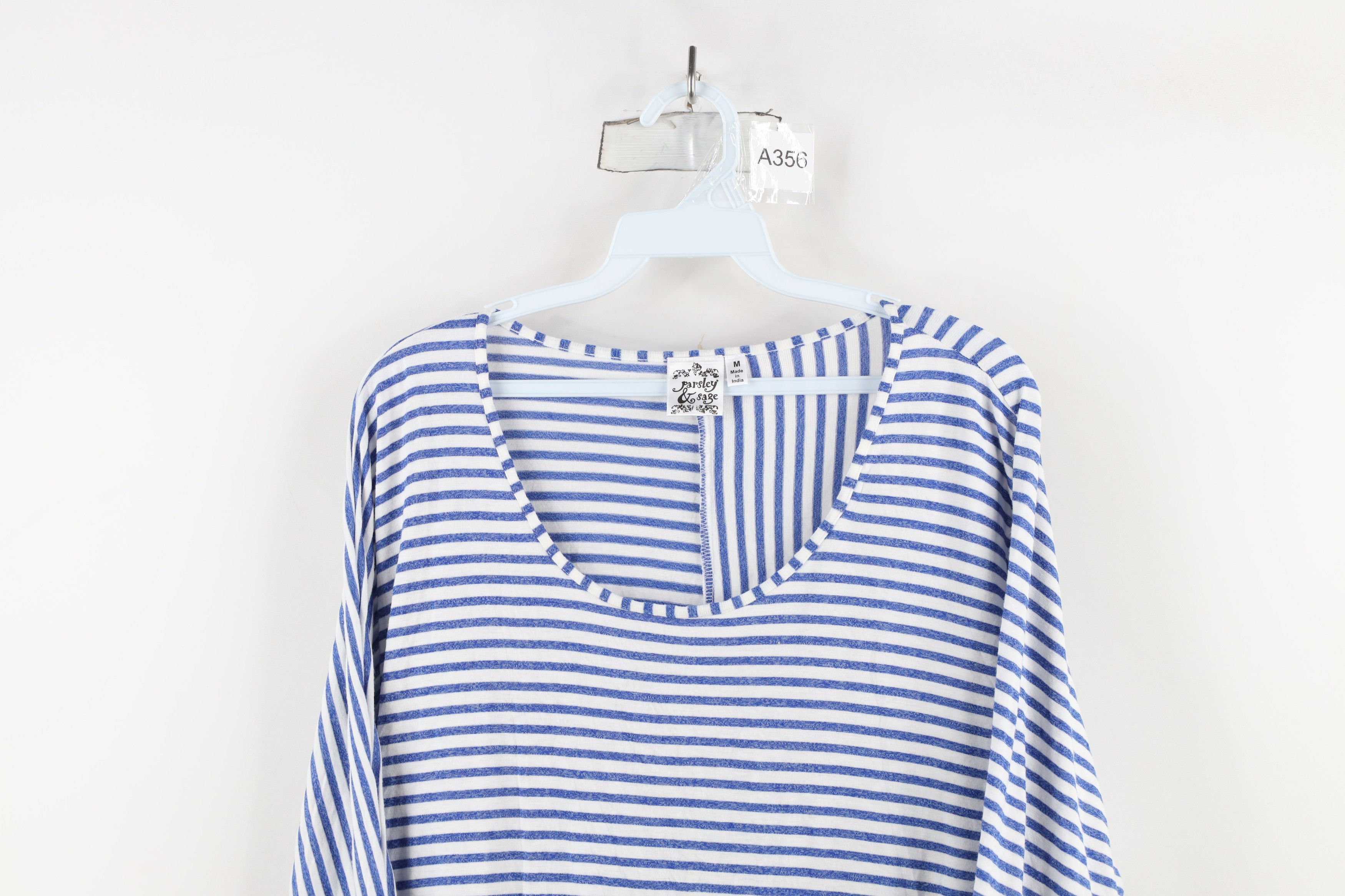 Vintage Vintage Lagenlook Dolman Sleeve Striped Knit T-Shirt Size M / US 6-8 / IT 42-44 - 2 Thumbnail