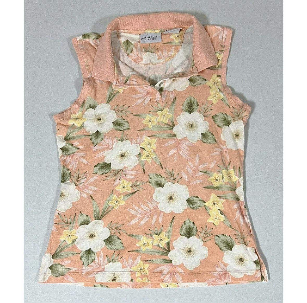 Vintage Jaclyn Smith Pastel Tropical Floral Shirt Blouse Size S 🌾 Size S / US 4 / IT 40 - 1 Thumbnail
