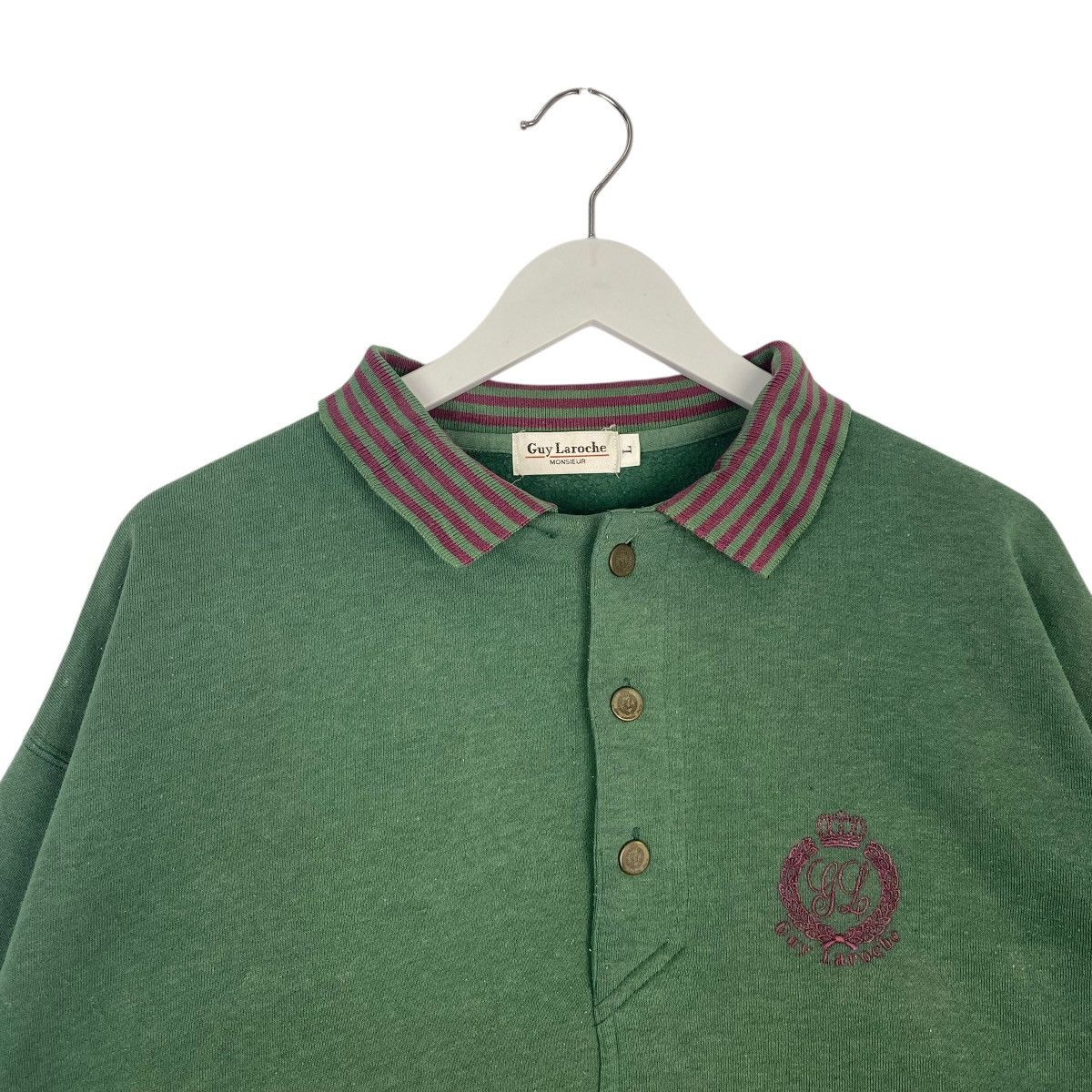 Other Vintage Guy Laroche Sweatshirt Half Button Small Embroidery Size US L / EU 52-54 / 3 - 4 Thumbnail
