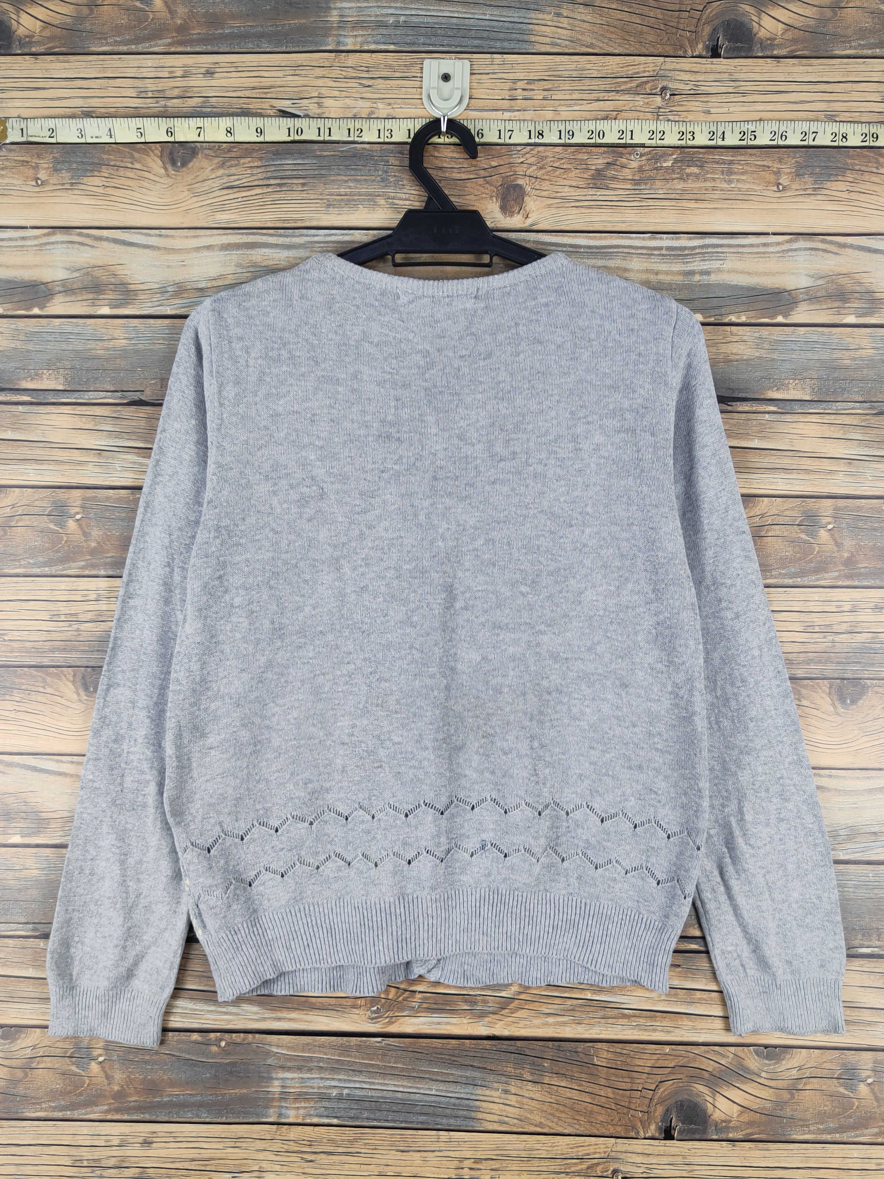 Homespun Knitwear × Japanese Brand Ehka Sopo Gray Knitwear Cardigan #W1248 Size M / US 6-8 / IT 42-44 - 7 Thumbnail