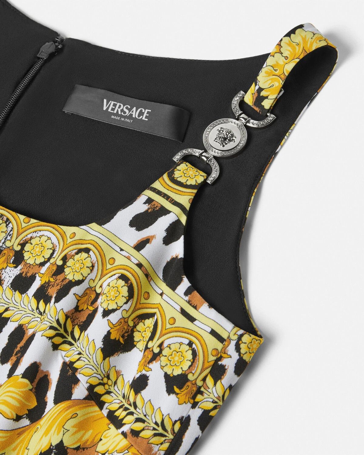 Versace o1y0226 Midi Dress in Multicolor Size M / US 6-8 / IT 42-44 - 2 Thumbnail