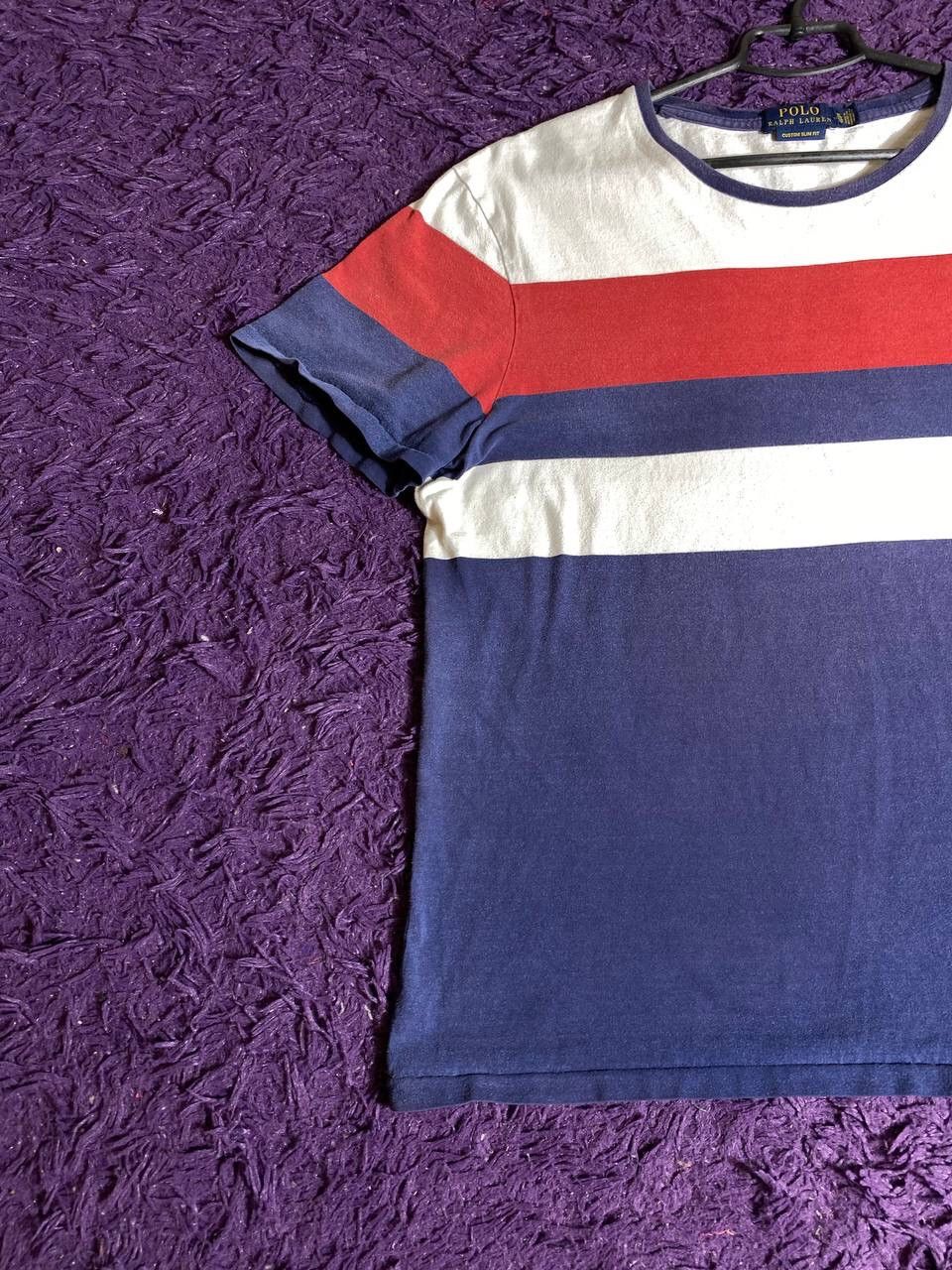 Polo Ralph Lauren × Vintage Polo Ralph Lauren Custom Slim Fit Tee Striped Y2K Size US XL / EU 56 / 4 - 11 Thumbnail