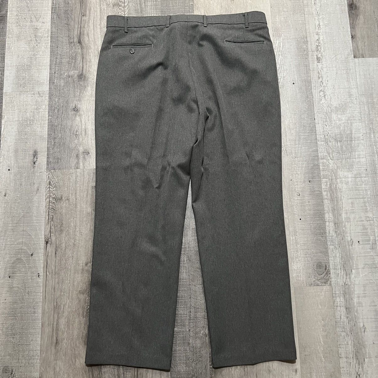 Levi's × Vintage VTG Levis Sta-Prest Grey Straight Action Slacks 90s Trousers Size US 41 - 2 Thumbnail