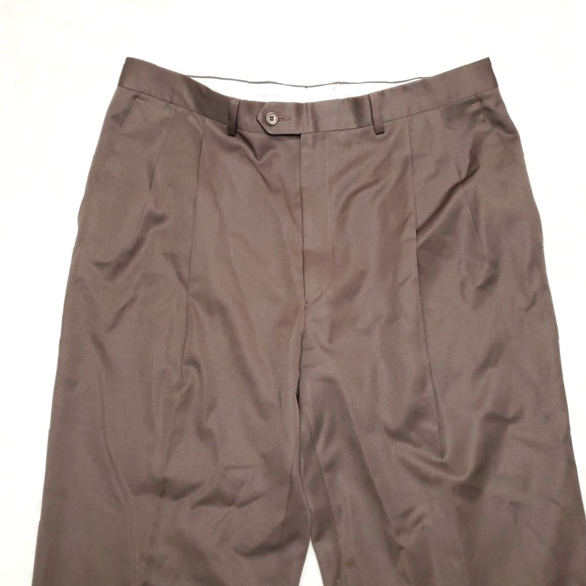 Vintage Pazoni Pants Mens 38x33 Black Pleated 100% Wool Dress Slacks Como 2 Style 711 Shirt Size US 38 / EU 54 - 4 Thumbnail