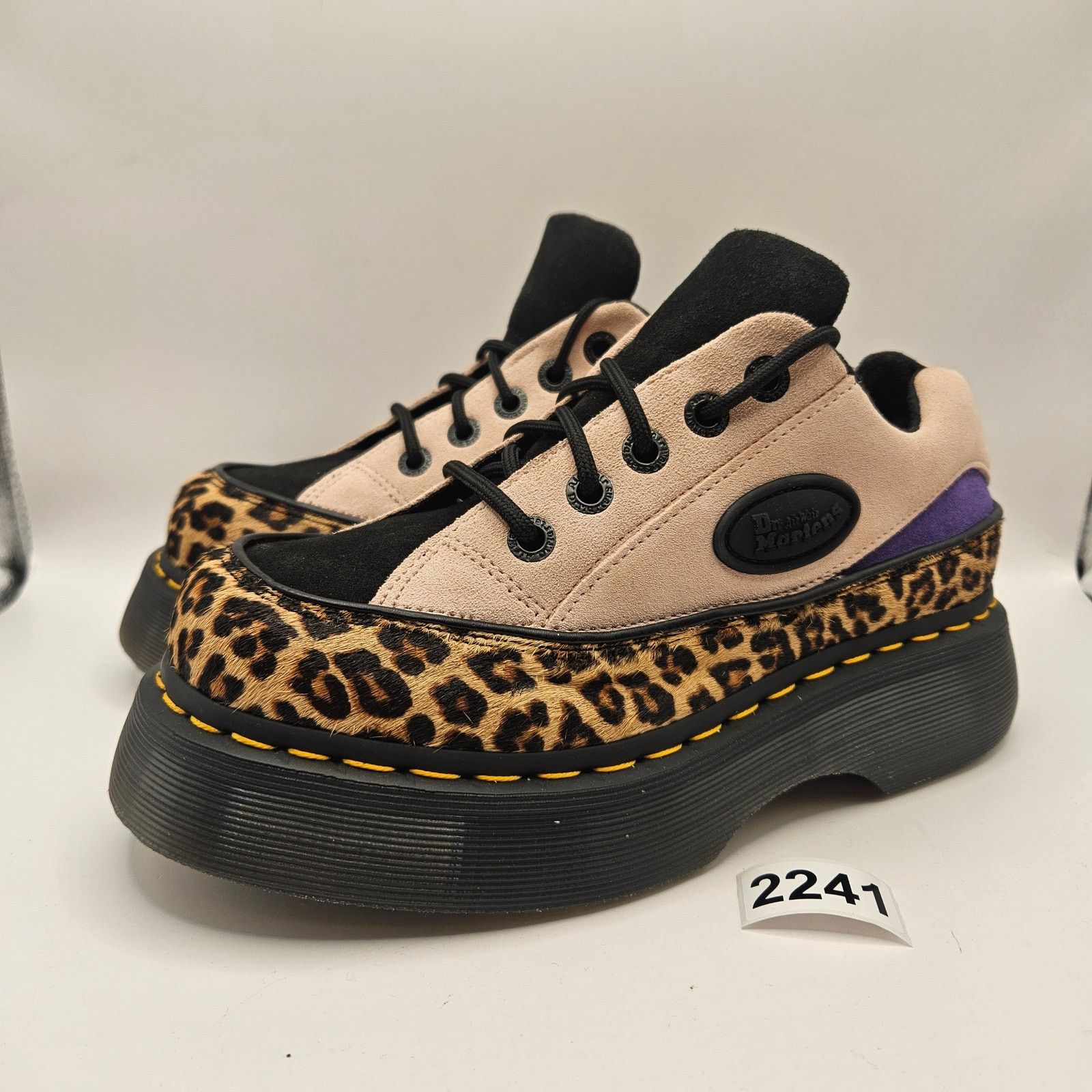 Dr. Martens DR MARTENS WOMEN'S 7 BUZZ 5 EYE LEOPARD SUEDE PINK SUEDE Size US 7 / IT 37 - 1 Thumbnail