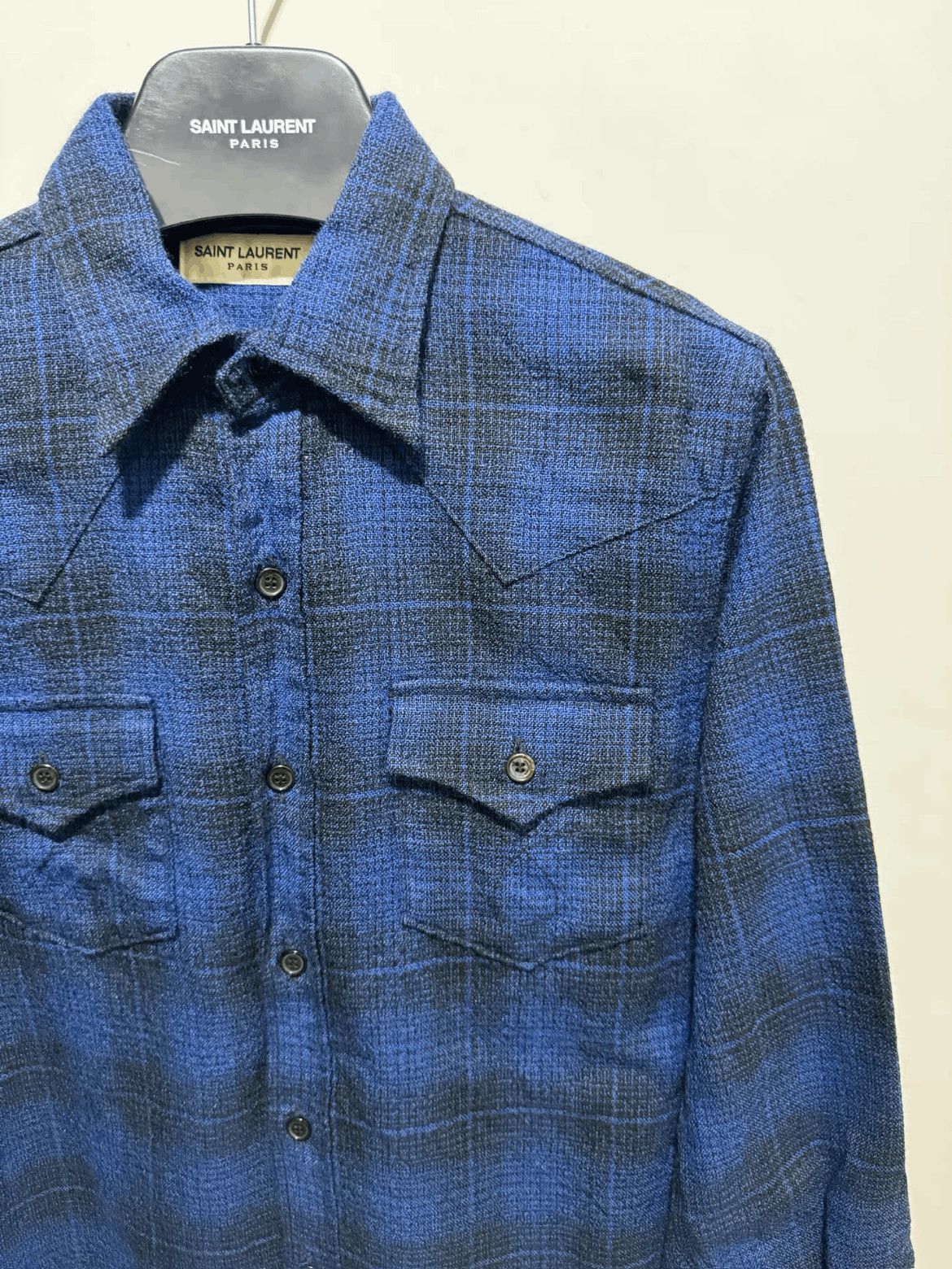Saint Laurent Paris Saint Laurent Paris by Hedi 16AW Plaid Shirt-2508 Size US S / EU 44-46 / 1 - 3 Thumbnail