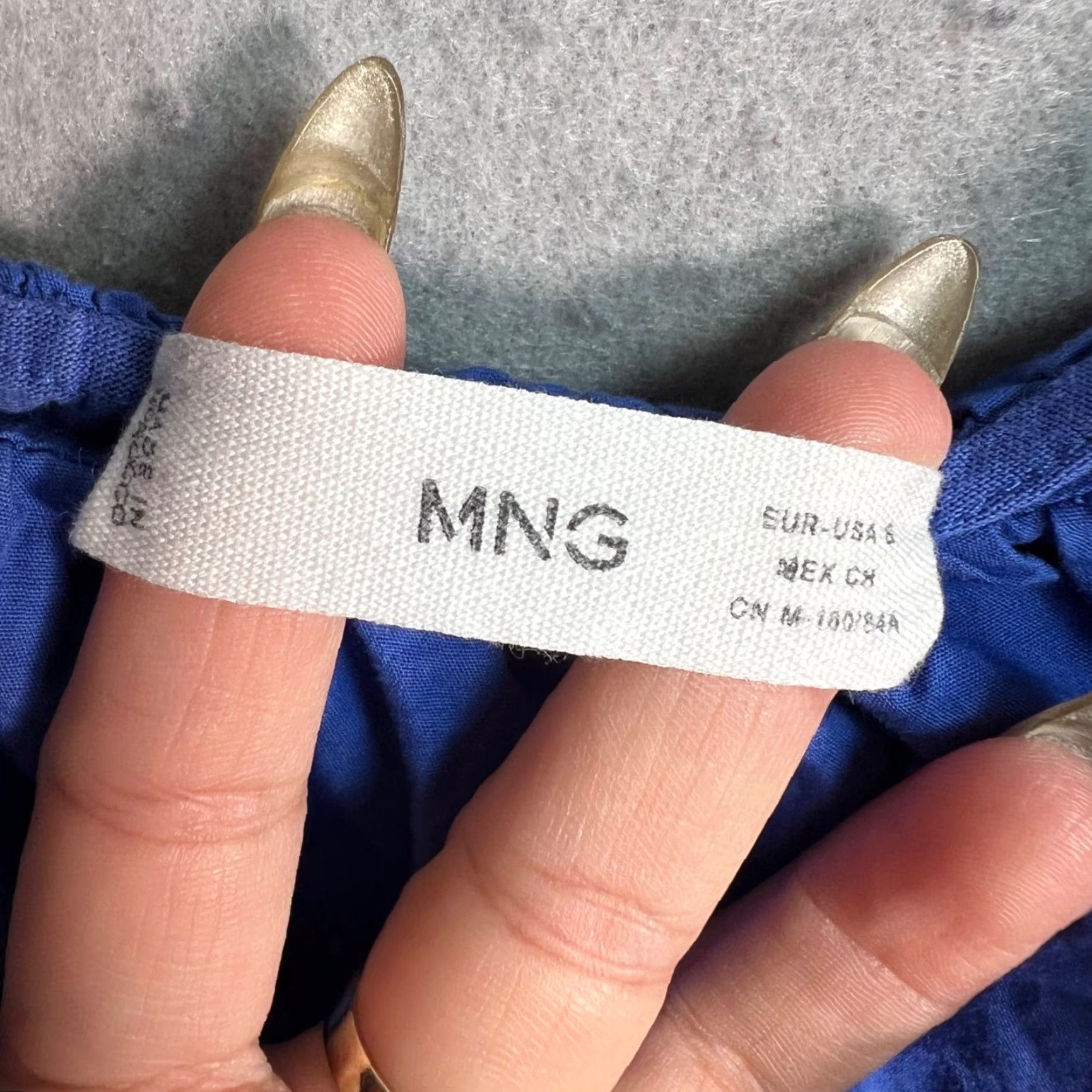 Mango Mango MNG Womens Blue Ruffled Off-Shoulder Sleeveless Top Size Small Casual Shirt Blouse Womens Size S / US 4 / IT 40 - 3 Thumbnail