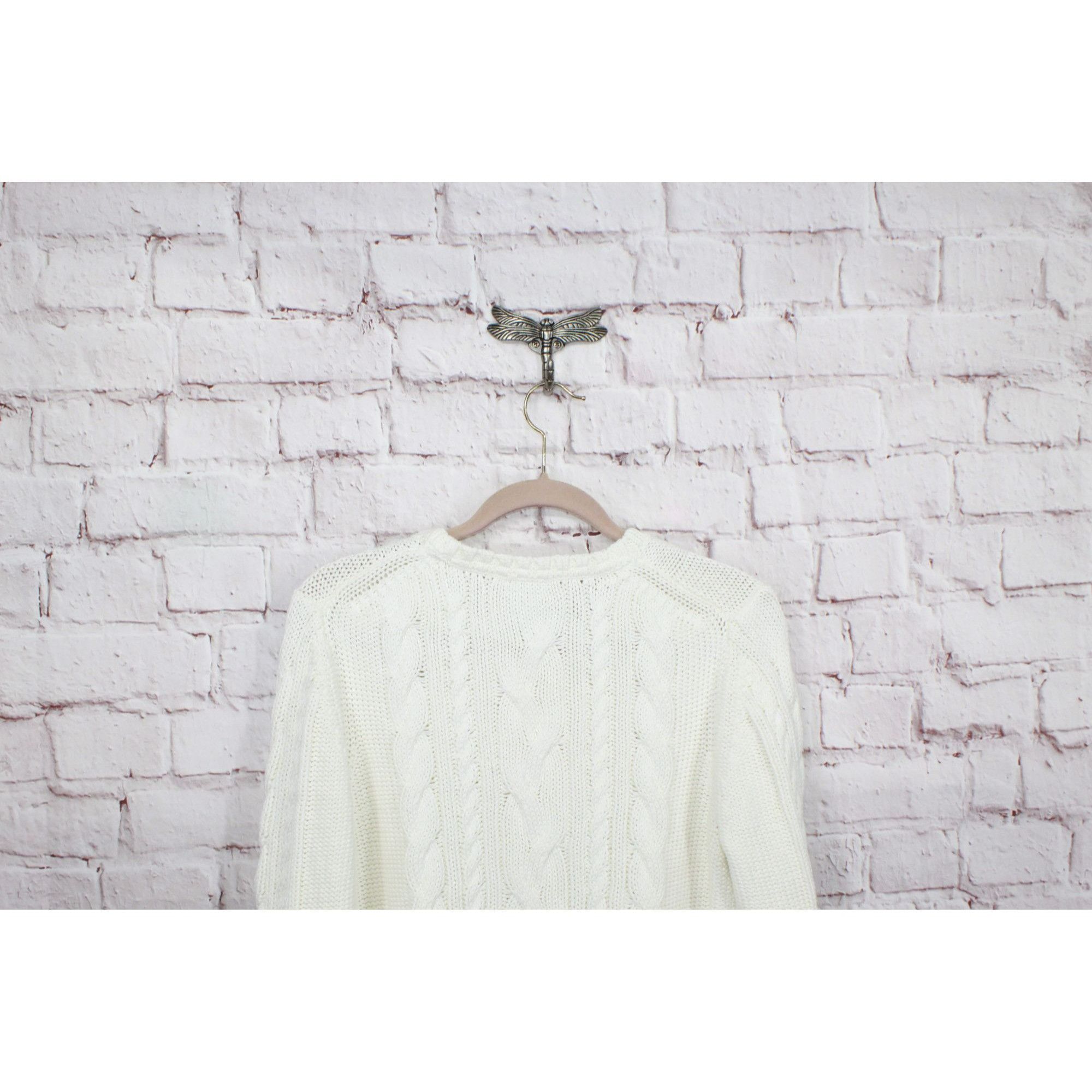 L.L. Bean LL Bean Women's Cable Sweater Crewneck Bone Size XL / US 12-14 / IT 48-50 - 3 Thumbnail