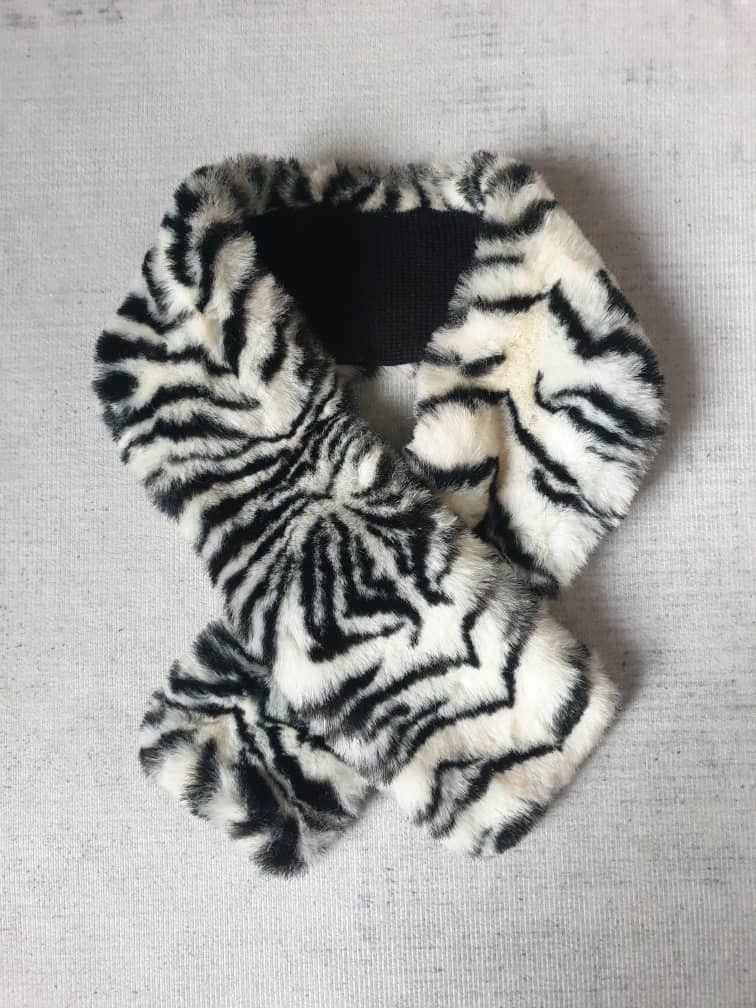 Japanese Brand Unnamed Zebra design Made in France neck warmer Size ONE SIZE - 1 Thumbnail