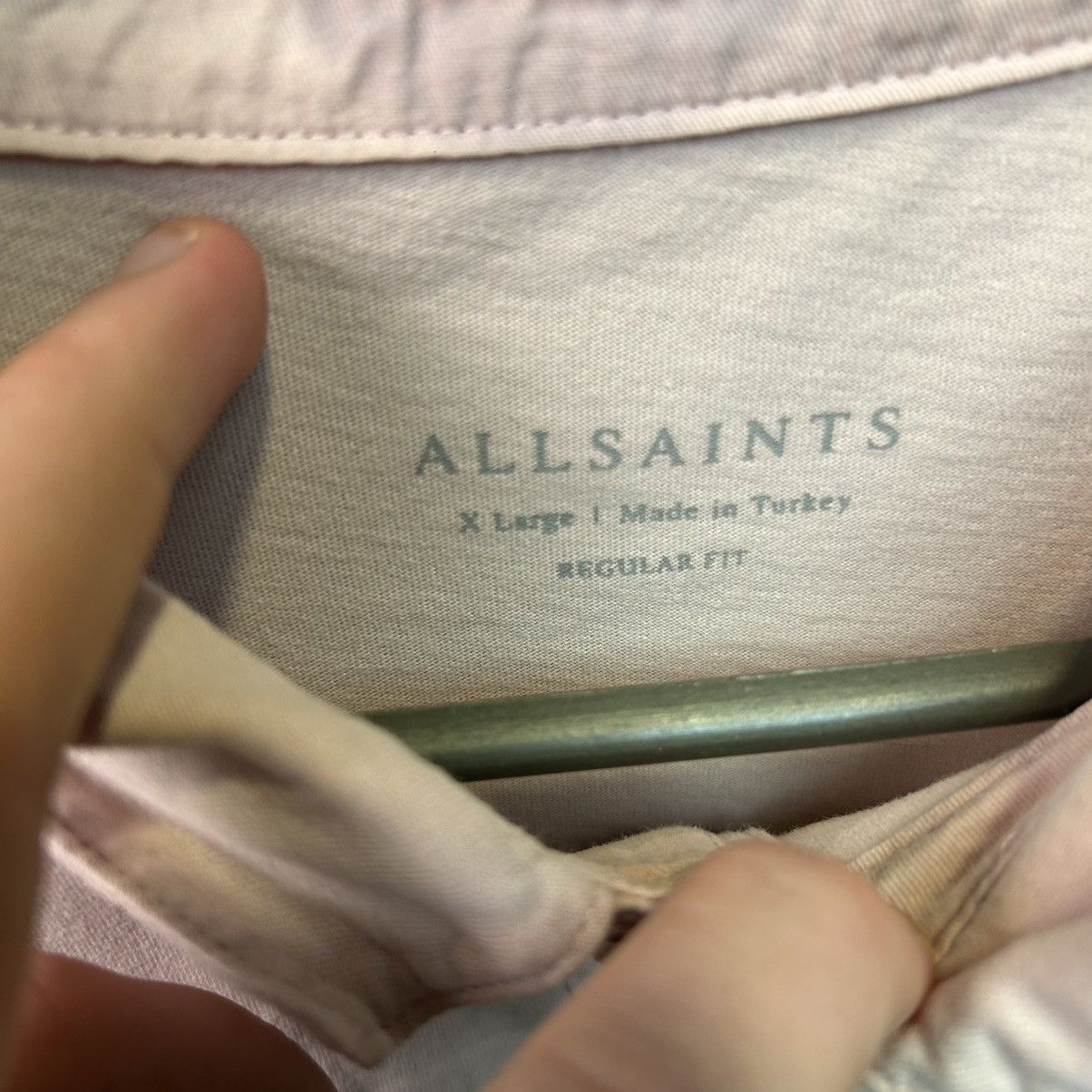 Allsaints Designer Allsaints small logo basic streetwear polo size XL Size US XL / EU 56 / 4 - 5 Thumbnail