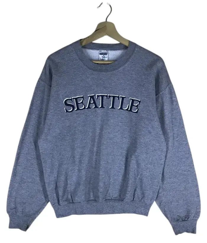 Jerzees Vintage 90's Seattle Sweatshirts Size US M / EU 48-50 / 2 - 1 Thumbnail