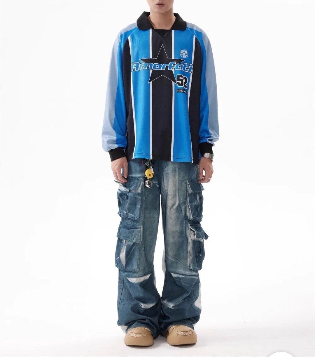 Japanese Brand Retro Tie Dye Gradual Change Structure Pocket Jeans Size US 29 - 4 Thumbnail