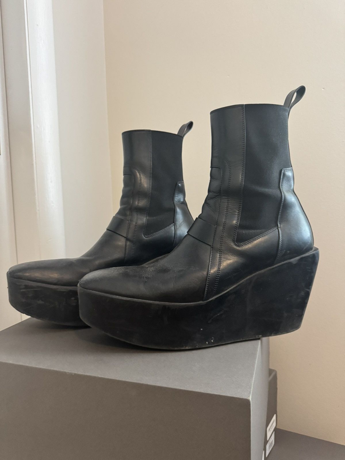 Rick Owens Rick Owens Platform Sliver Beatle Boot | Grailed