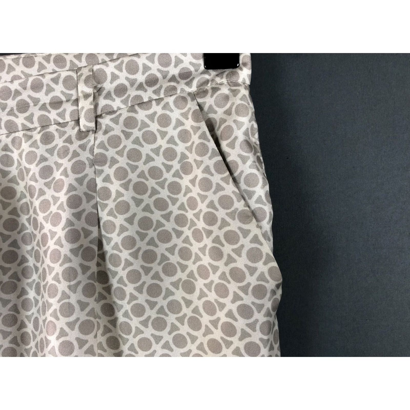 Fabiana Filippi Fabiana Filippi Women Silk Pants White Printed Size S Size 28" / US 6 / IT 42 - 5 Thumbnail