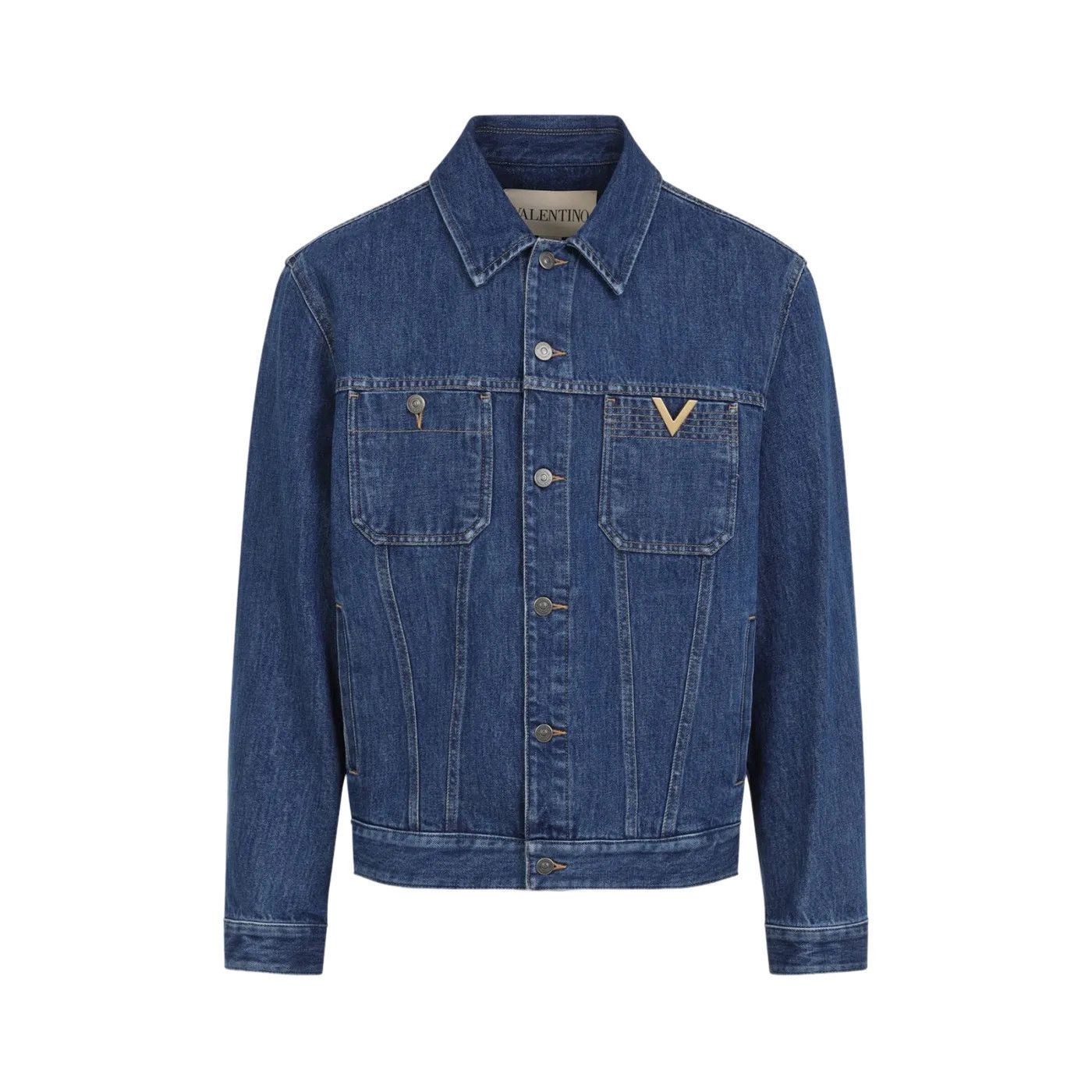 Valentino VALENTINO Medium Blue Denim Jacket New & Authentic (Men's si Size US L / EU 52-54 / 3 - 1 Thumbnail