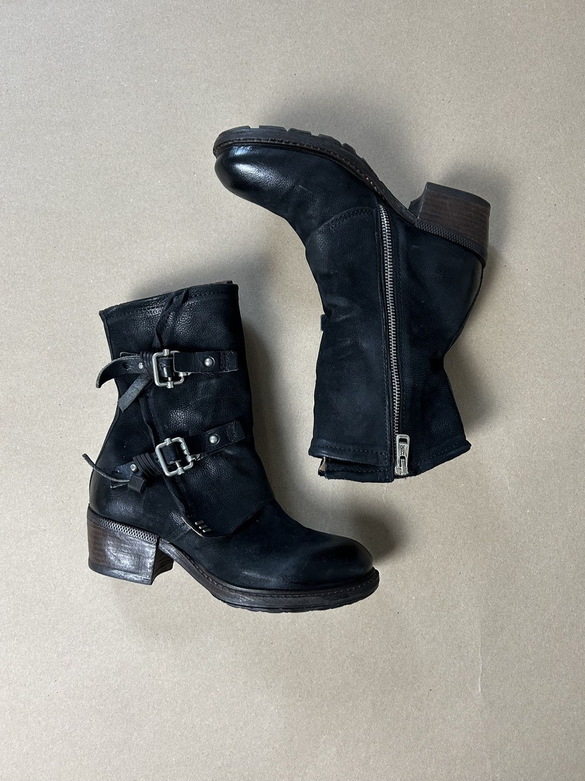 Japanese Brand So sick leather AS 98 biker boots Size US 6.5 / IT 36.5 - 1 Thumbnail