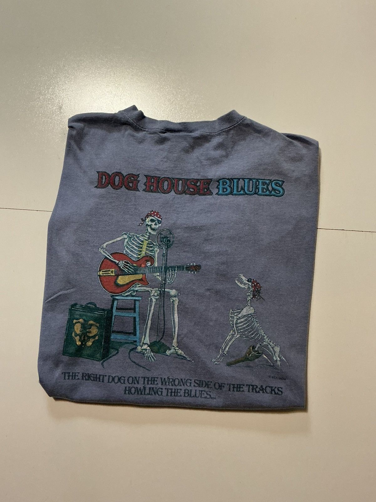 Vintage Sea Dog Georgia Hall Of Fame Museum Dog House Blues T-Shirt