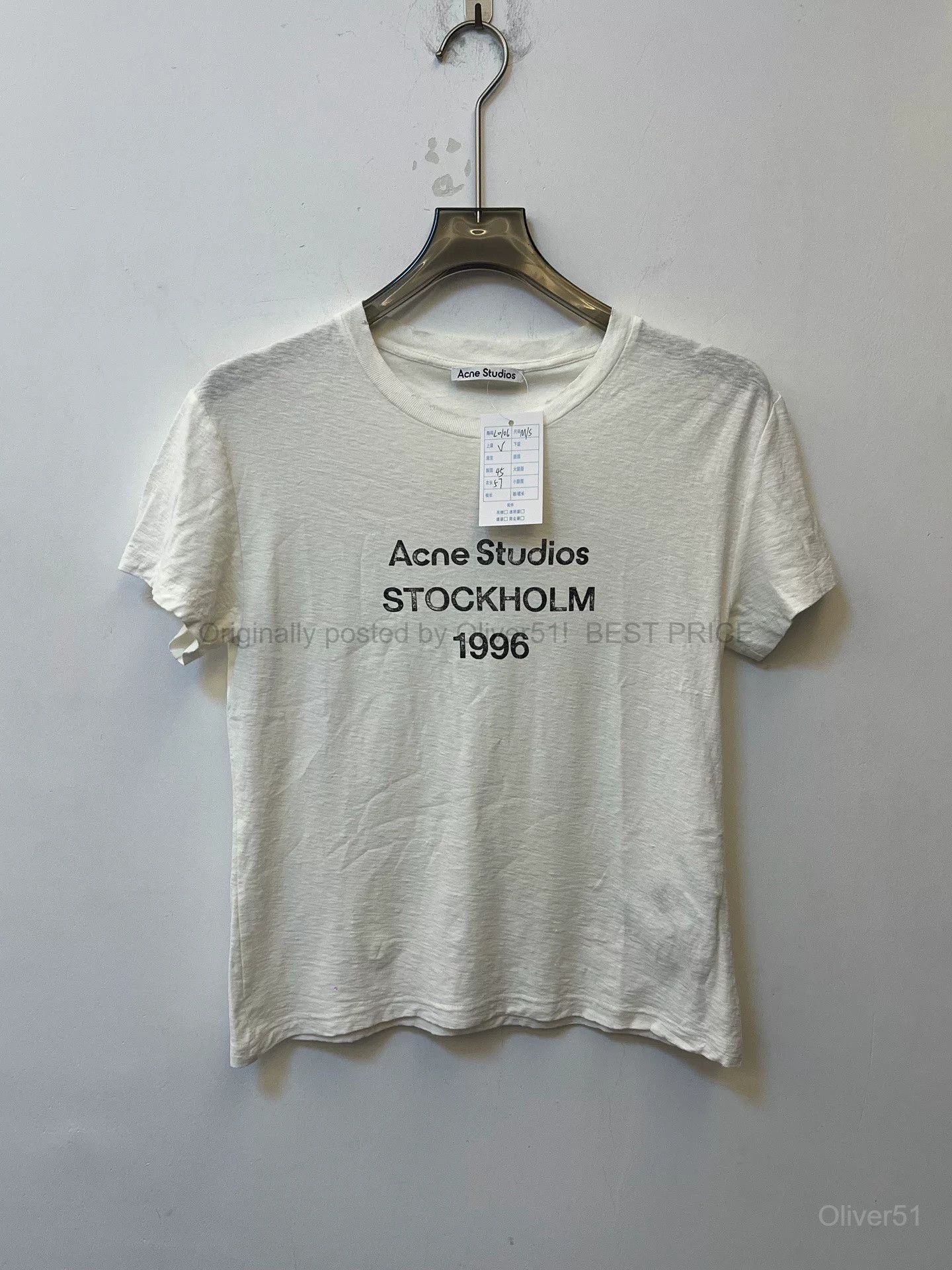 Acne Studios Ss25 1996 Series Unisex Cropped Bfajbcd310 in Black, Men's (Size M)