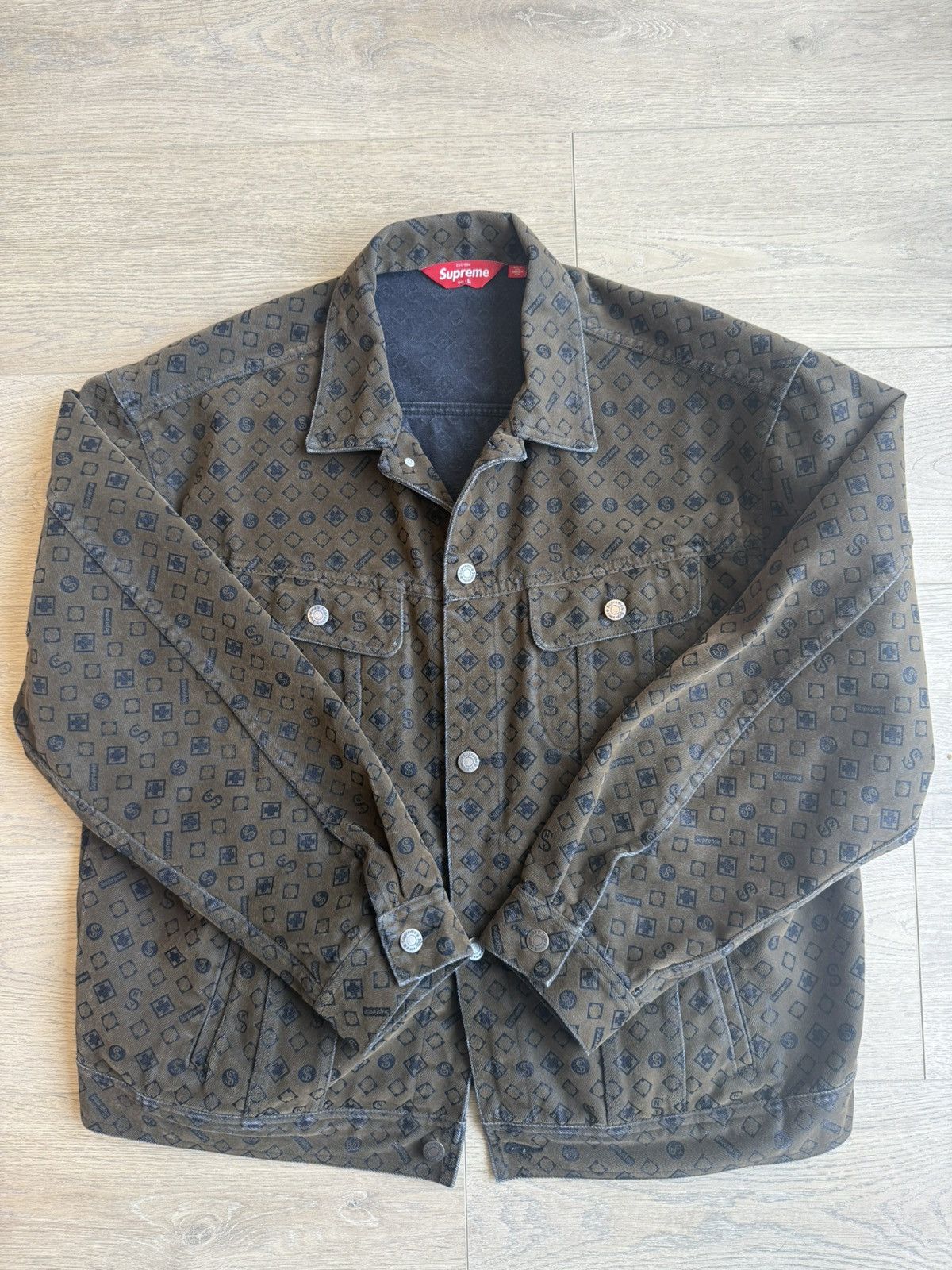 Supreme Supreme Denim Flocked Jacket Size US L / EU 52-54 / 3 - 2 Thumbnail