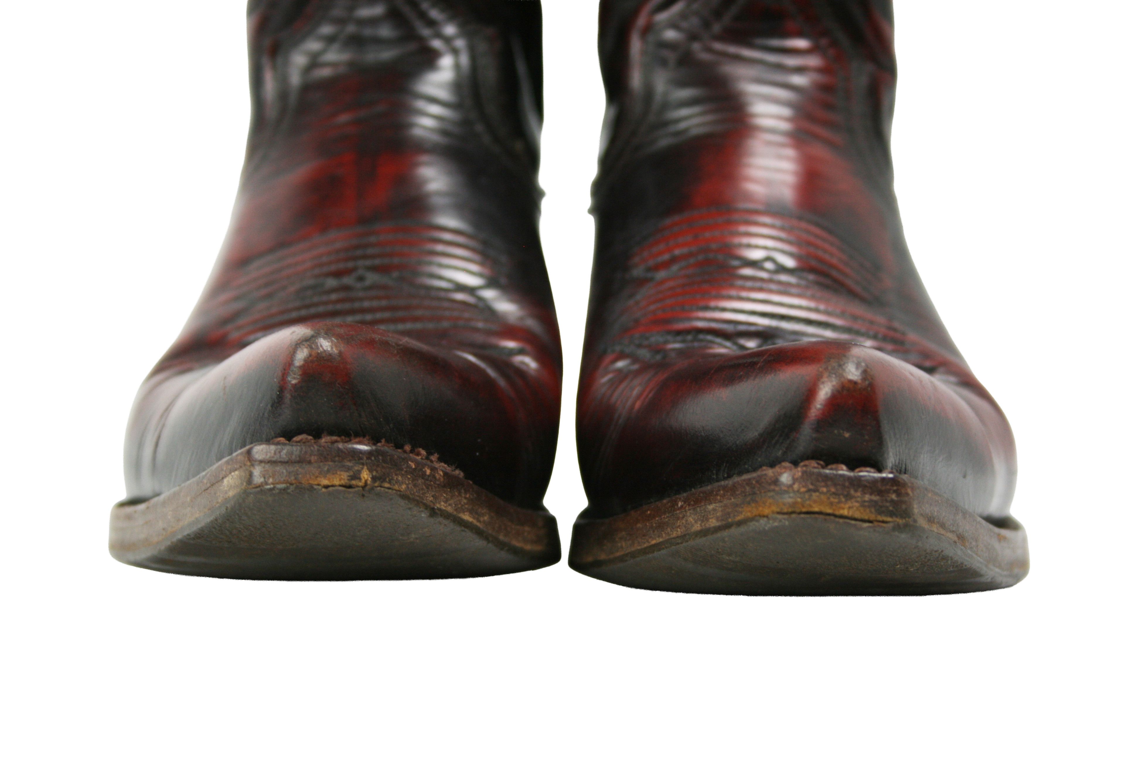 Sendra 90S Y2K Maxi Fuschia Cowboy Western Gradient Boots Vintage Size US 6 / IT 36 - 4 Thumbnail