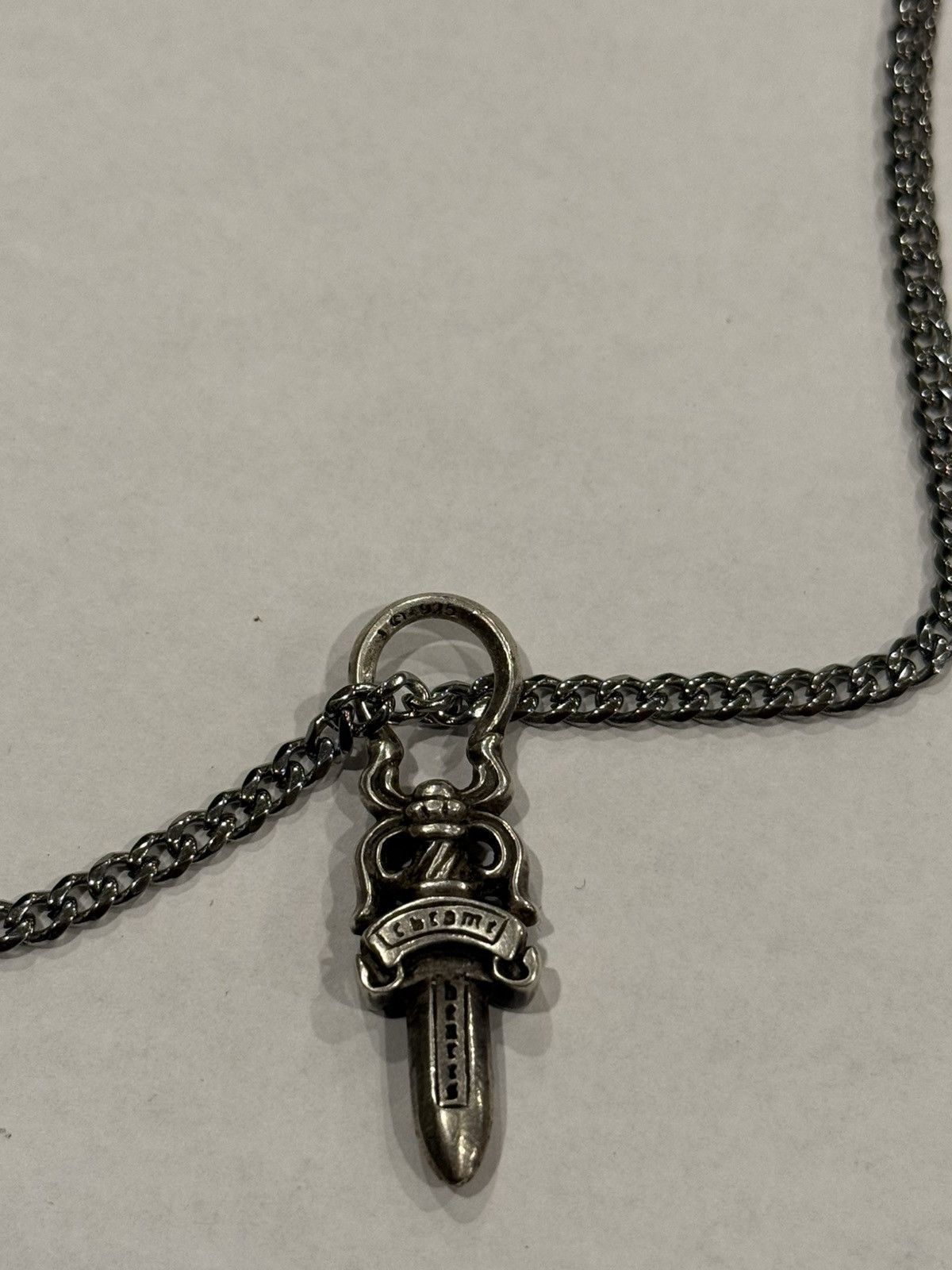 Chrome Hearts Chrome Hearts Dagger Pendant Cuban Link Chain Necklace 925 Size ONE SIZE - 8 Thumbnail