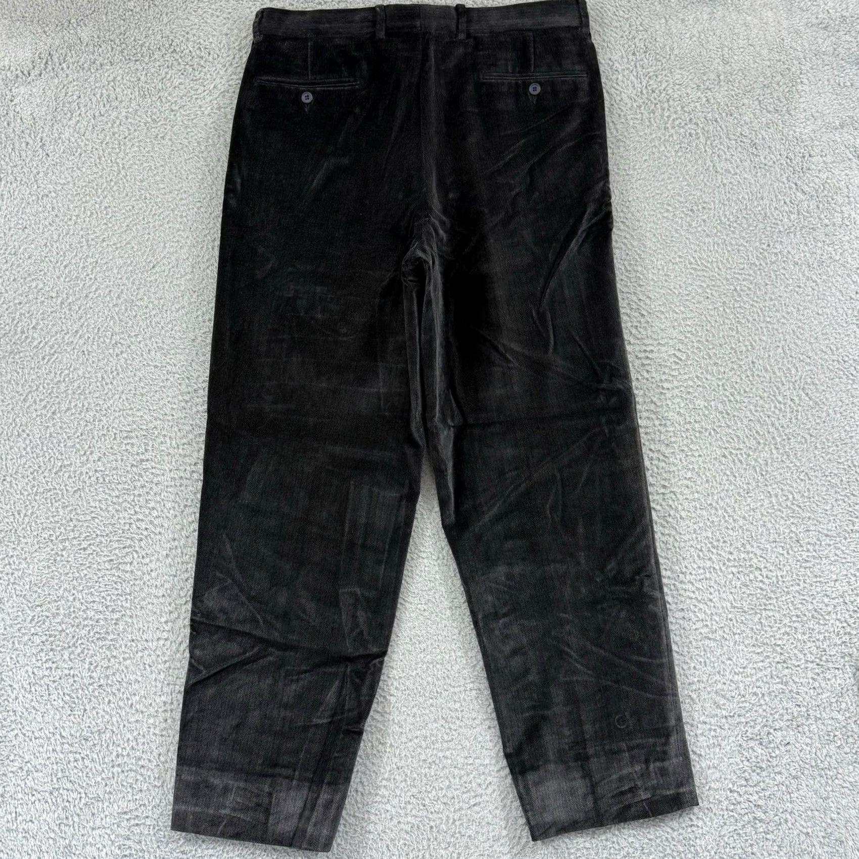 Ermenegildo Zegna VINTAGE Ermenegildo Zegna Pants Mens 36x31 Black Velvet High Rise Classic Fit Trousers Size US 36 / EU 52 - 7 Thumbnail