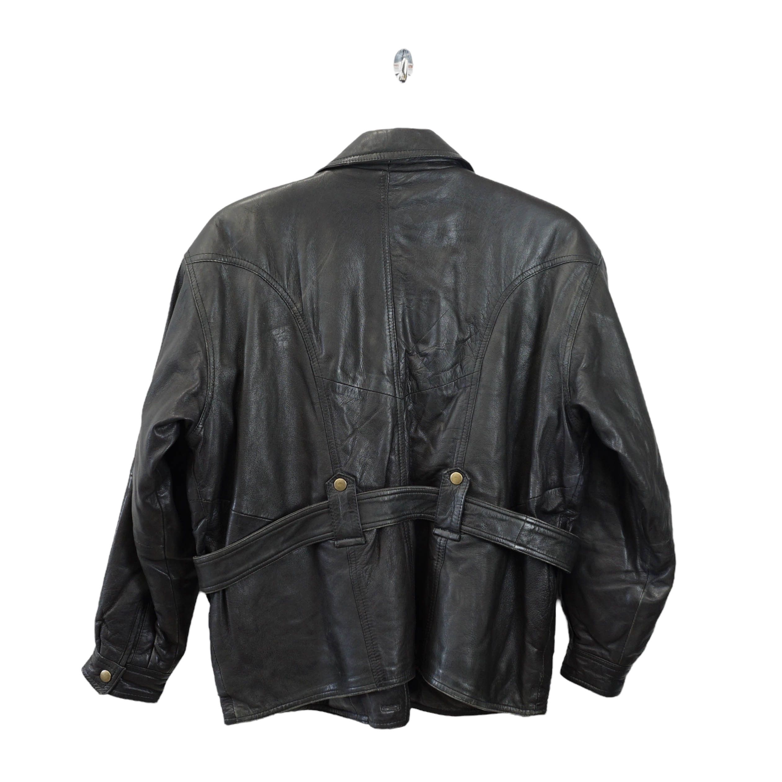 Archive Cropped Fit Genuine Real Leather Jacket
