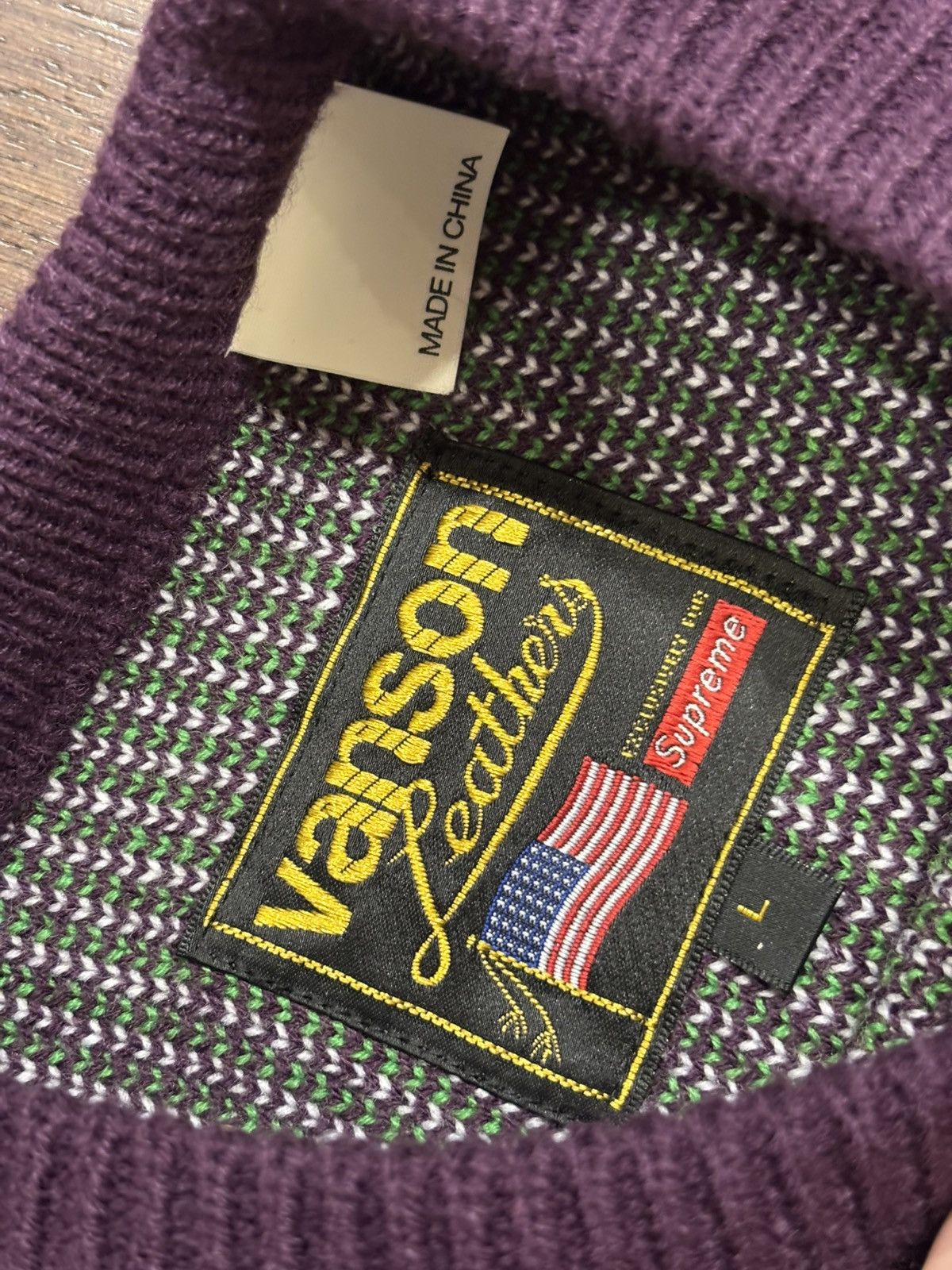 Supreme × Vanson Leathers Supreme Vanson Knit Flame Sweater Size US L / EU 52-54 / 3 - 3 Thumbnail