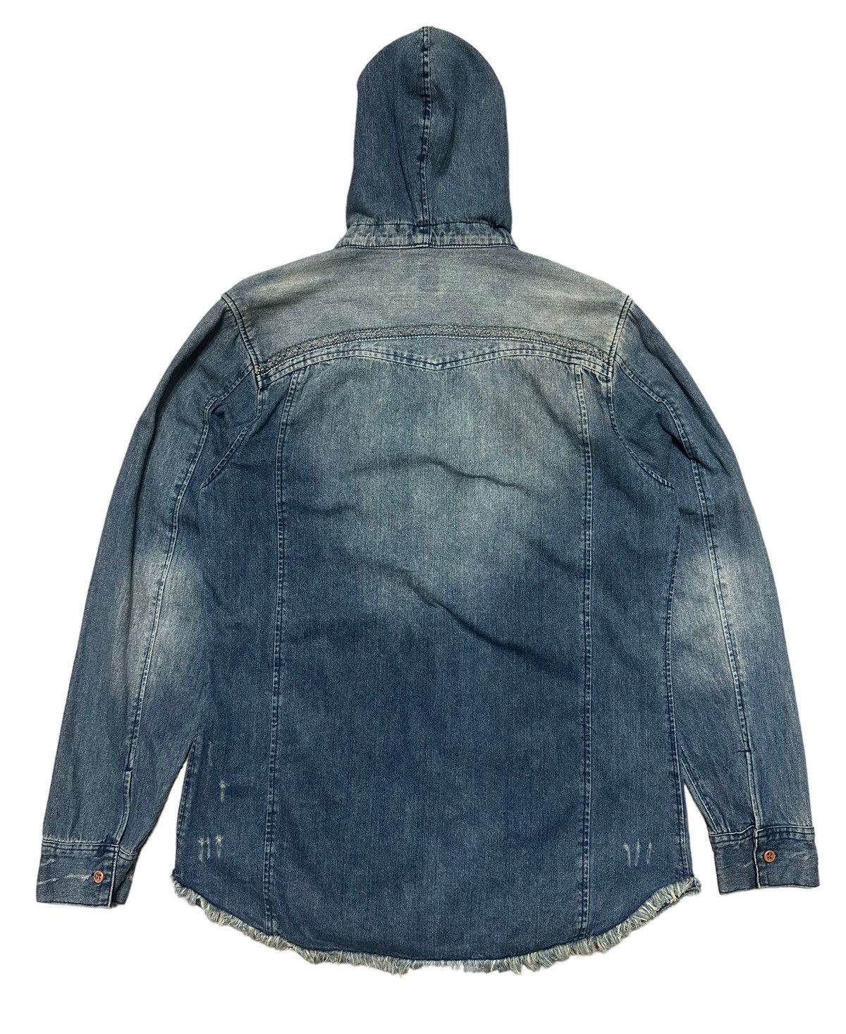 If Six Was Nine Semantic design Cut Distressed Denim Hoodie Size US M / EU 48-50 / 2 - 4 Thumbnail