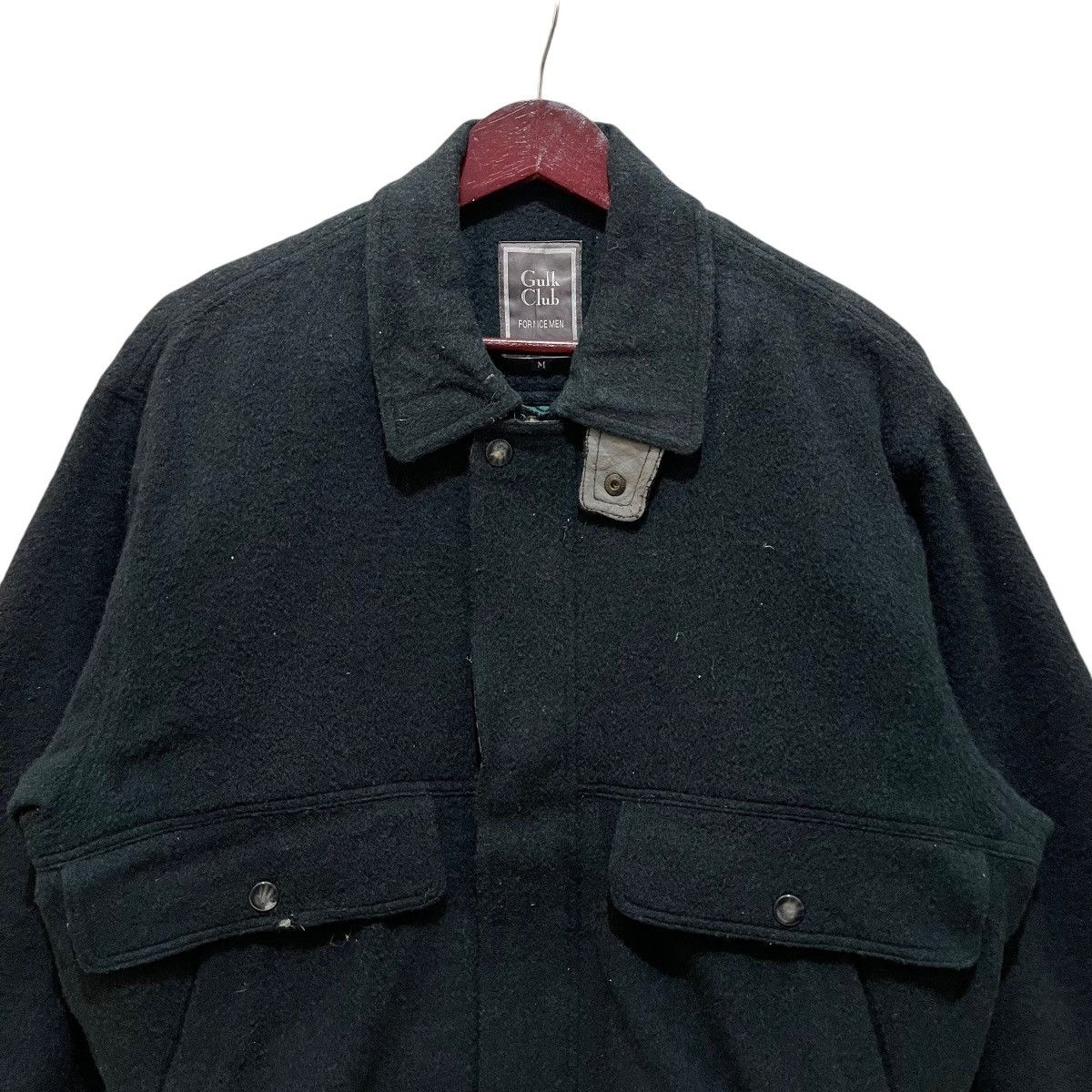Designer × Vintage Vintage 90s Gulk Club For Nice Man Wool Bomber Jacket Size US M / EU 48-50 / 2 - 2 Thumbnail