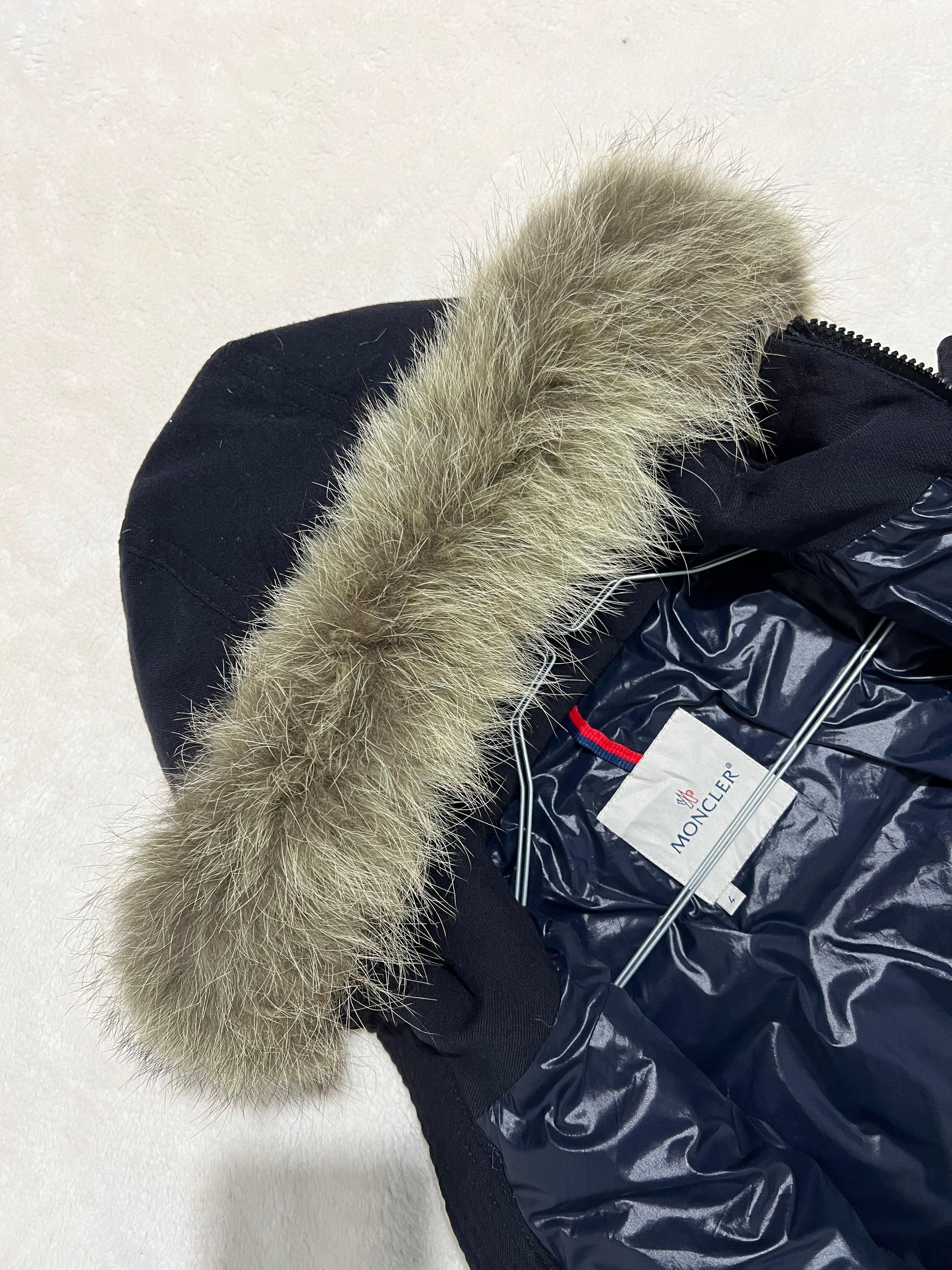 Moncler Moncler Long Wool Parka Navy Size US XL / EU 56 / 4 - 8 Thumbnail