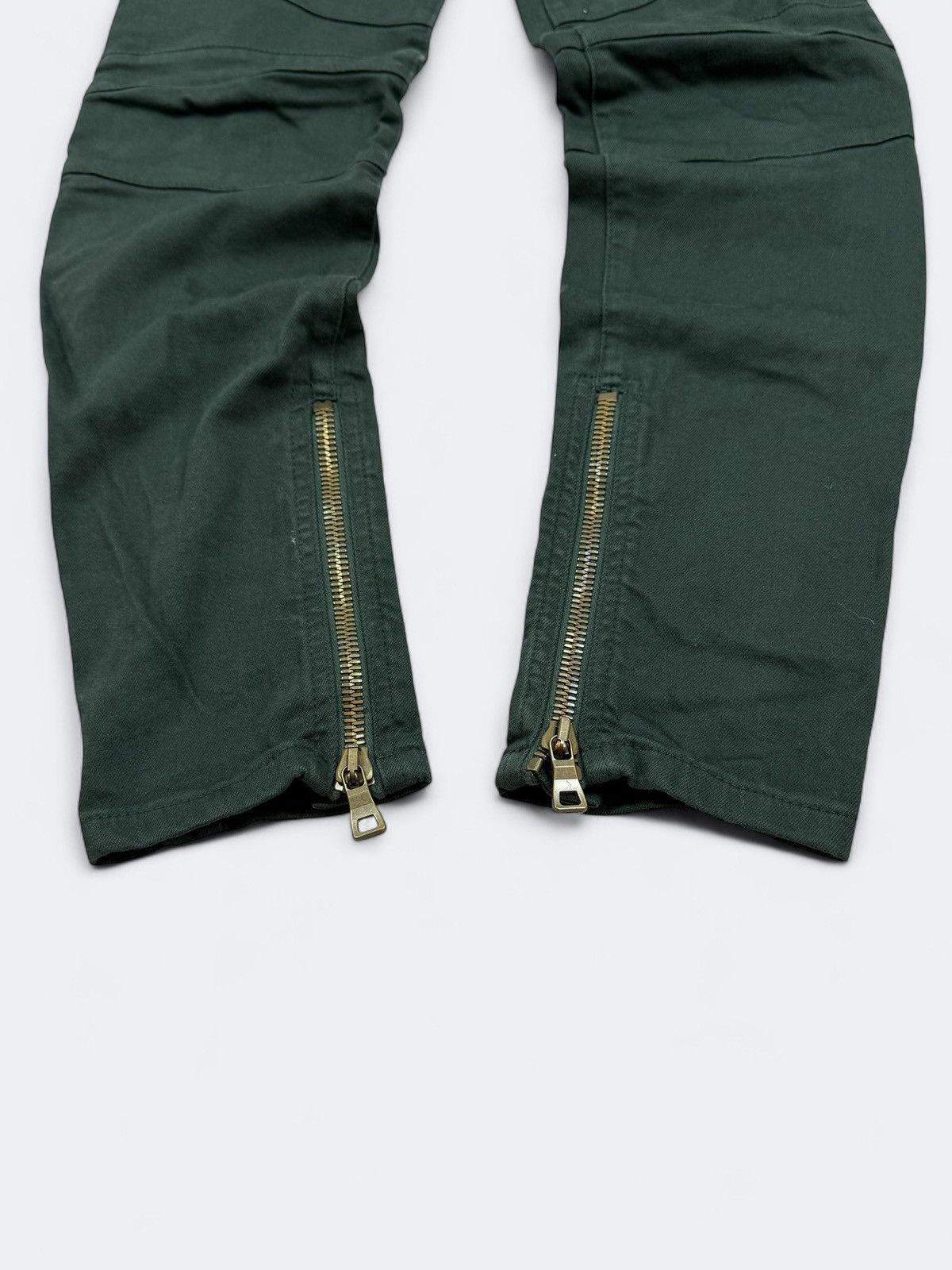 Balmain Balmain Dark Green Biker Skinny Jeans Pants Size 26" / US 2 / IT 38 - 3 Thumbnail