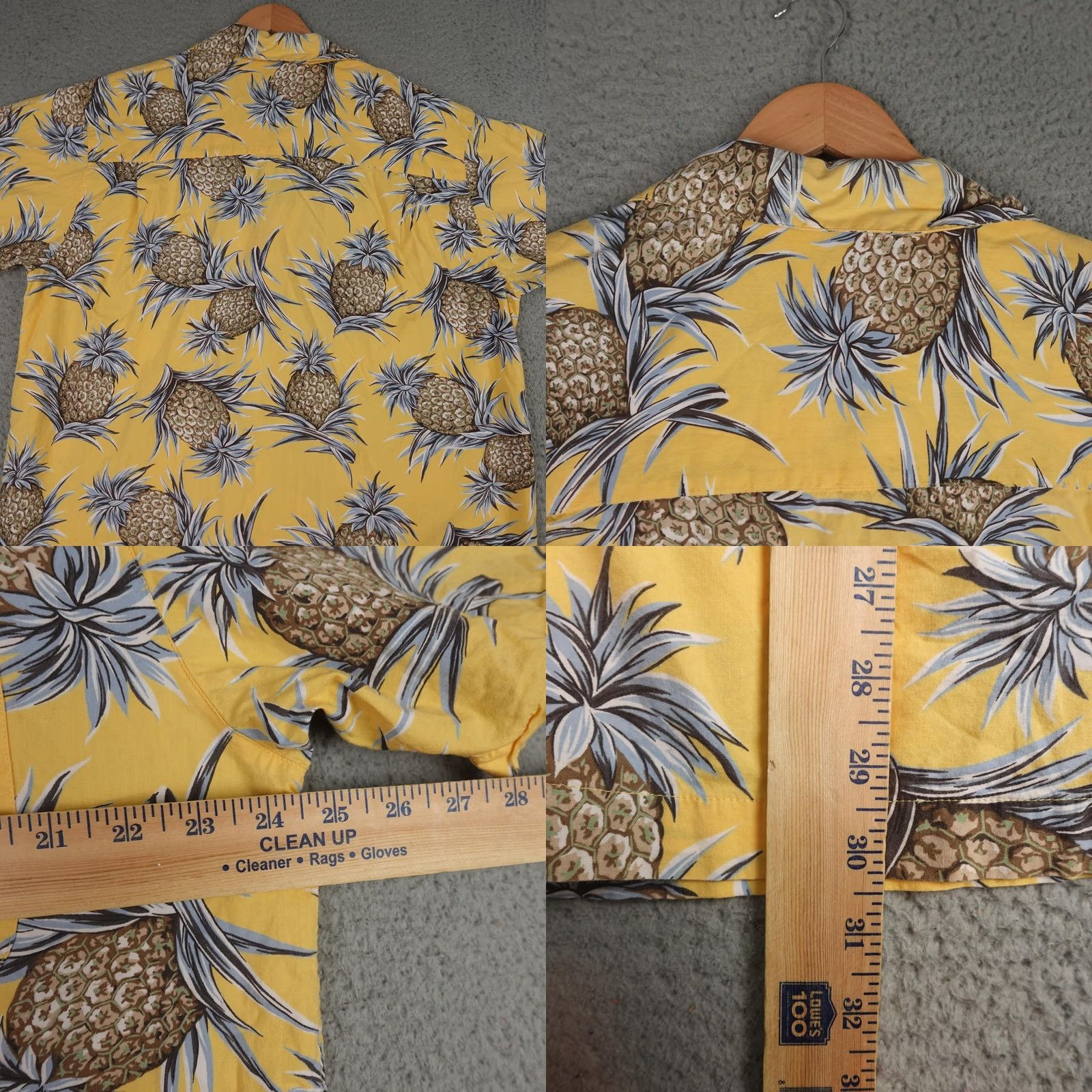 Polo Ralph Lauren Chaps Ralph Lauren Shirt Mens L Yellow Hawaiian Aloha Pineapple Print Camp Beach Tropical Retro Size US L / EU 52-54 / 3 - 8 Thumbnail