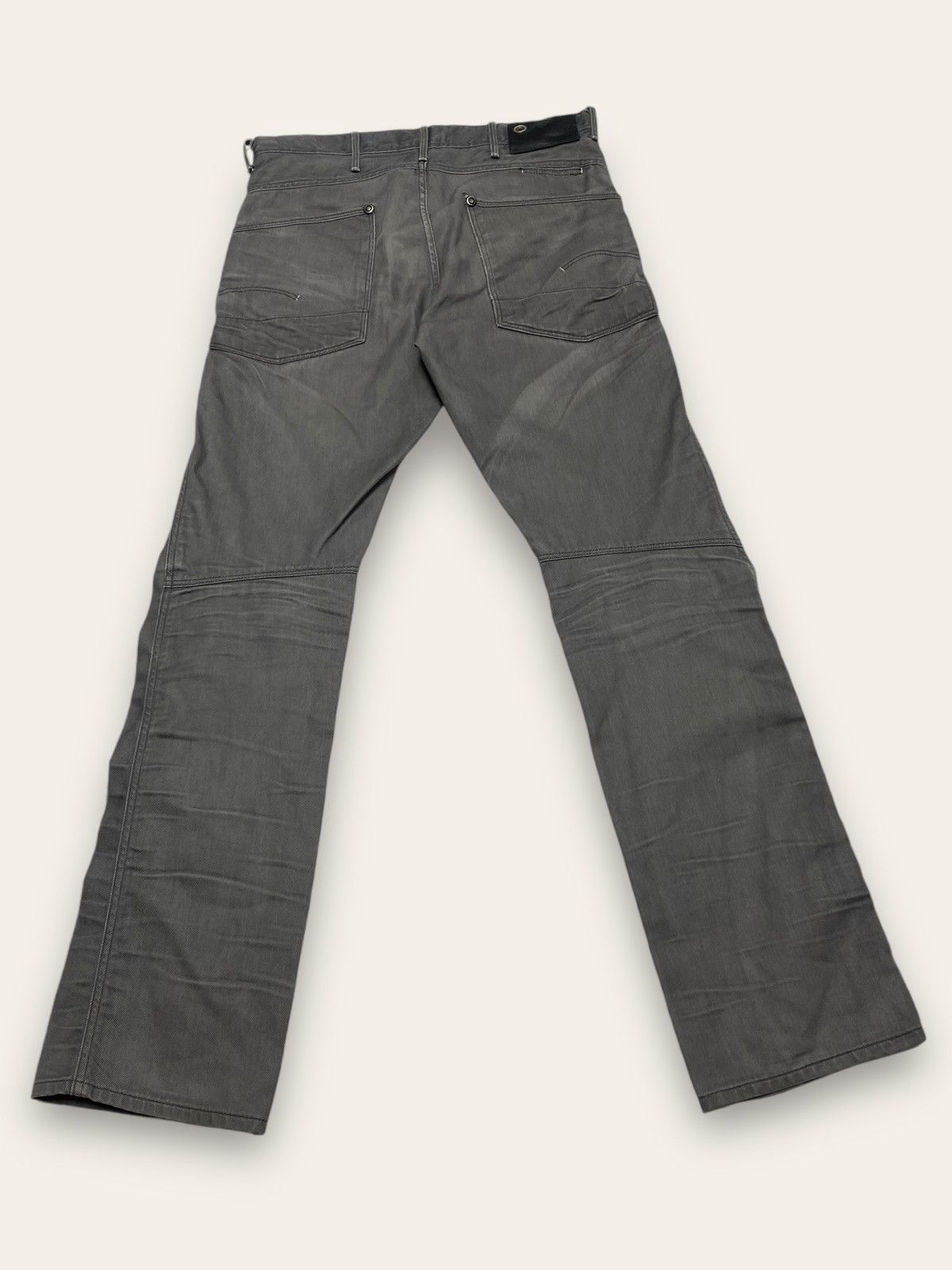 G-Star Vintage G STAR RAW Grey Double Knee Denim Jeans Italy Made Size US 34 / EU 50 - 9 Thumbnail
