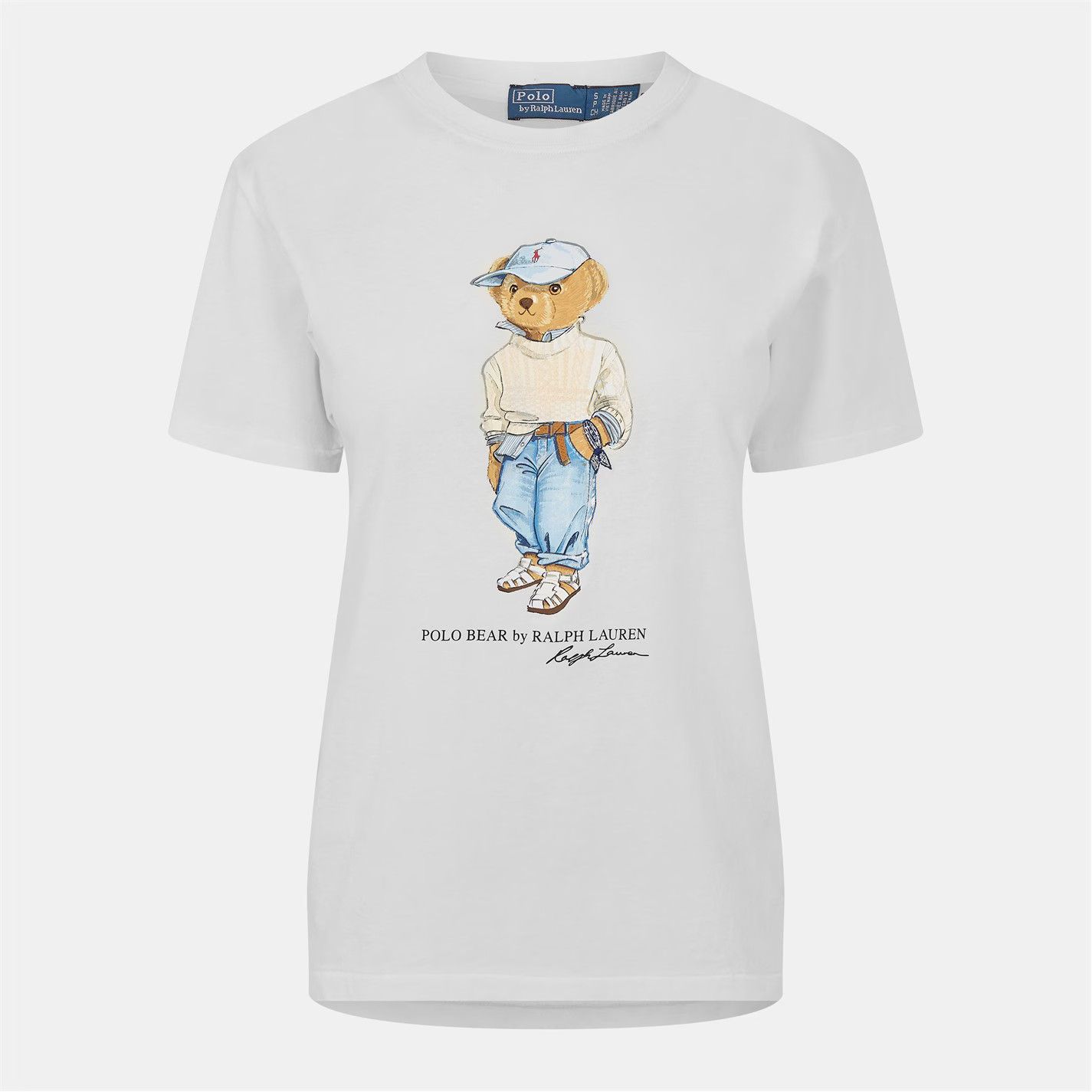 Polo Ralph Lauren o1g2r1mq1025 Bear T-Shirt in White Size XS / US 0-2 / IT 36-38 - 1 Thumbnail