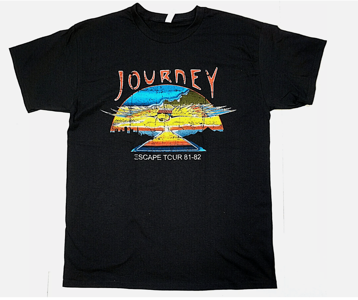 Band Tees JOURNEY band T-shirt Escape Tour Tee Classic Rock Black New Size US XL / EU 56 / 4 - 1 Thumbnail